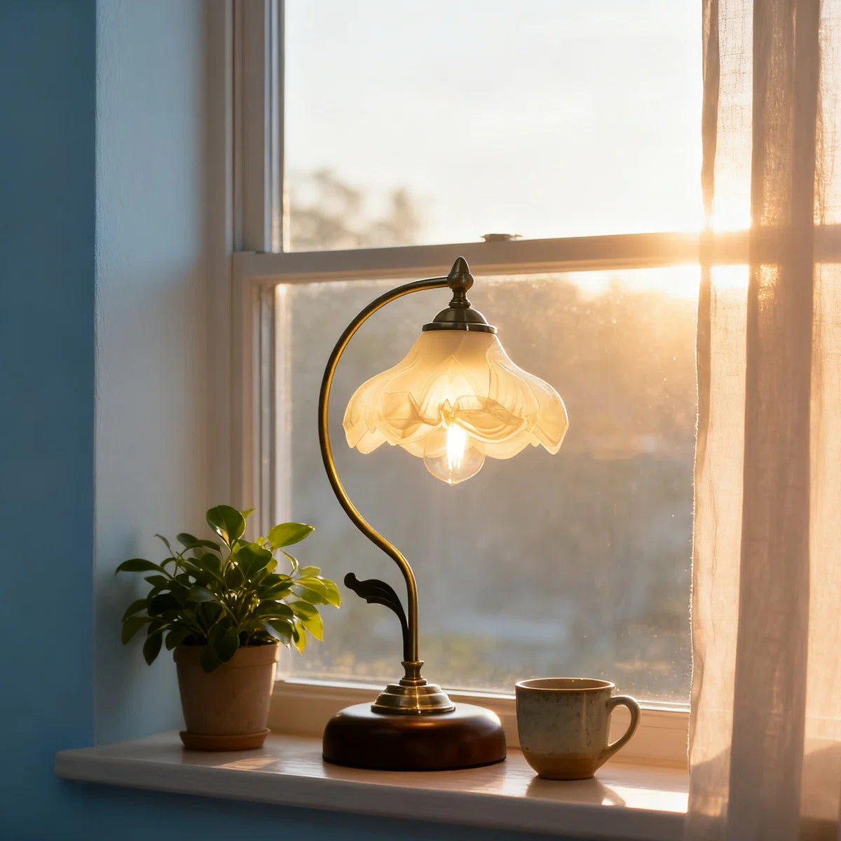 Brass Dome Metal Table Lamp Retro