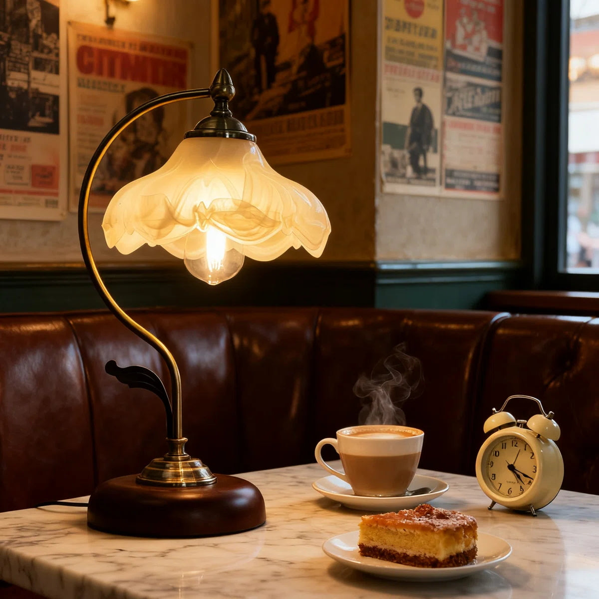 Brass Dome Metal Table Lamp Retro
