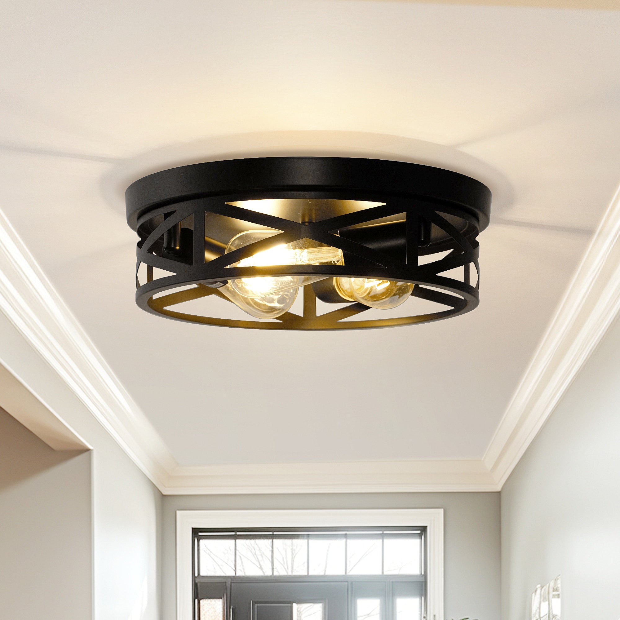 Flush Mount Ceiling Light with No Bulbs Included