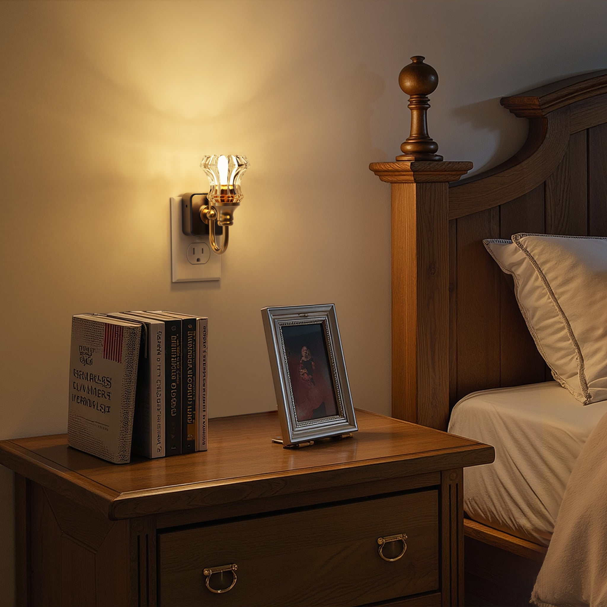 Plug-in Night Light Floral Style (Up)