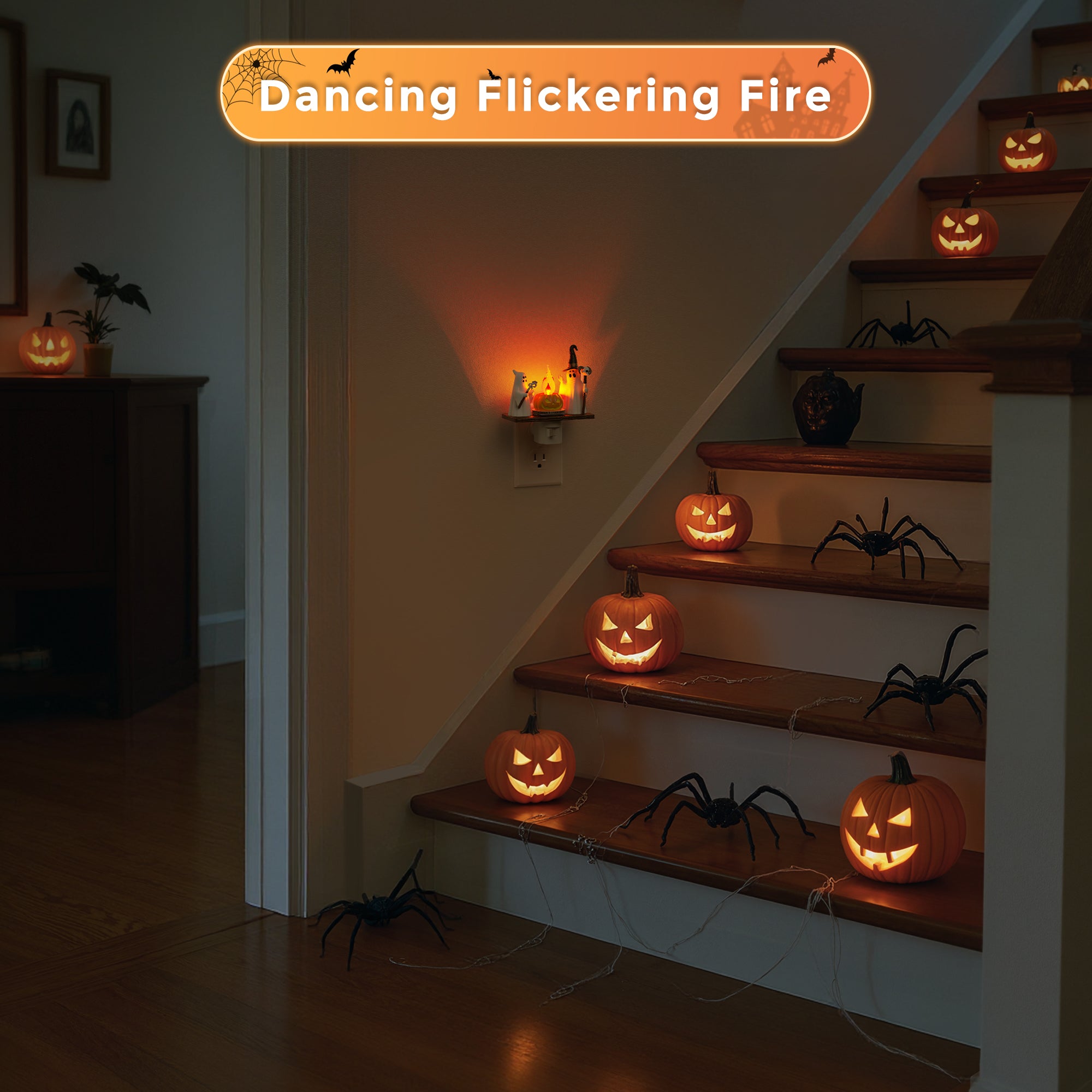 Halloween Ghost Campfire Plug-In Night Light