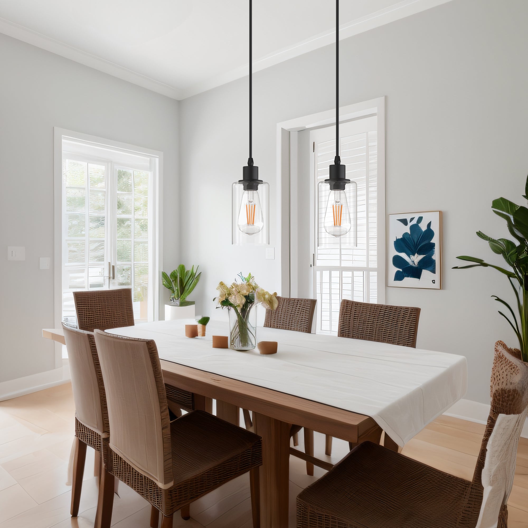 Matte Black Rustic Industrial 60-Watt 1-Light Mini Pendant Light with Metal Shade