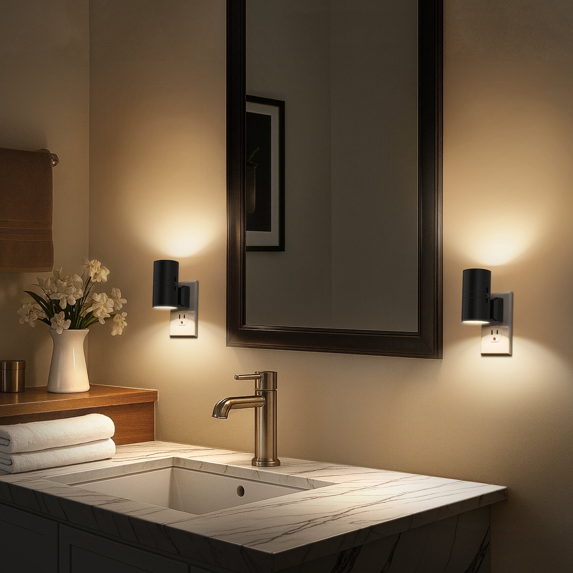 Plug-in Night Light Wall Sconce Style
