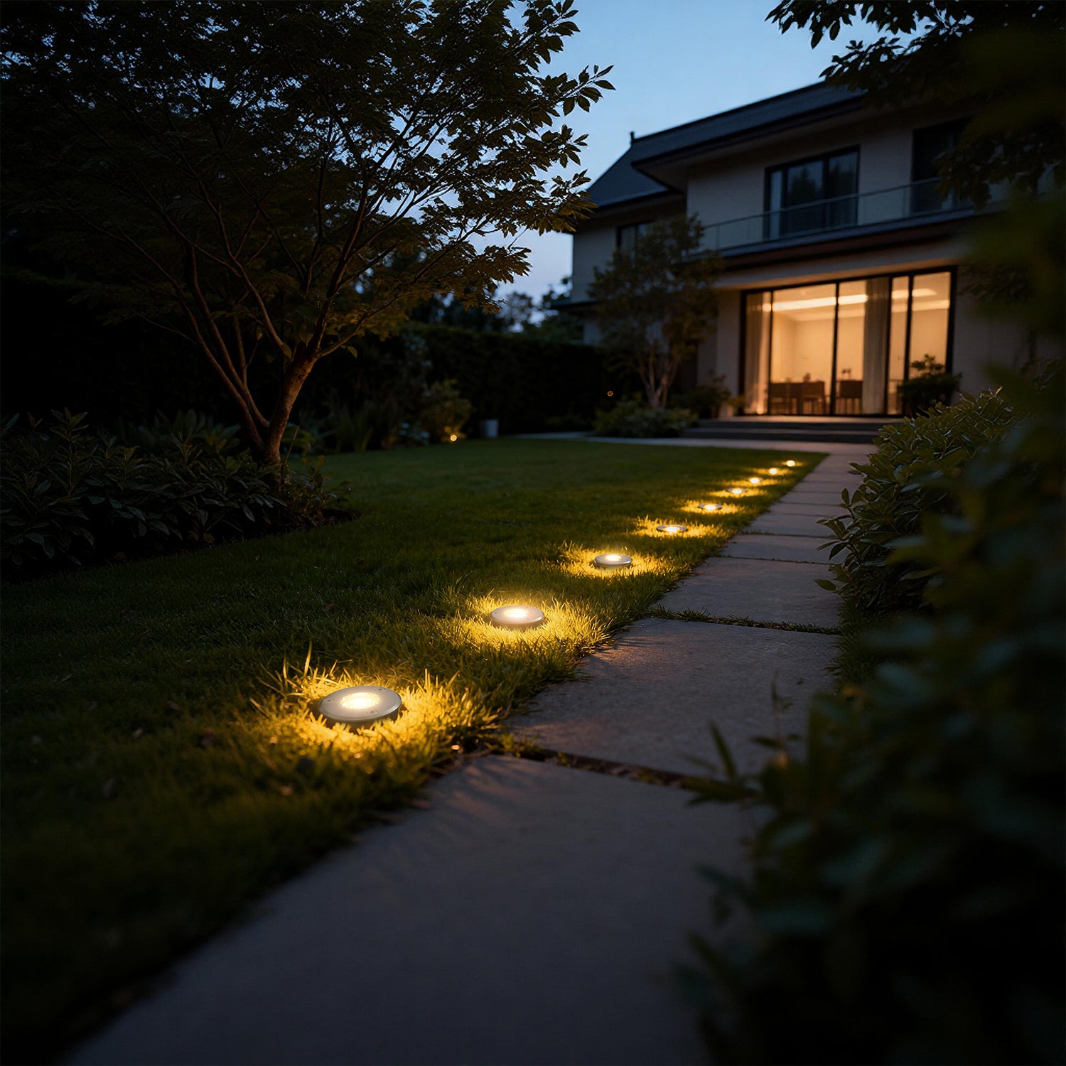 In-Ground Lights with Remote Control, RGB Modes