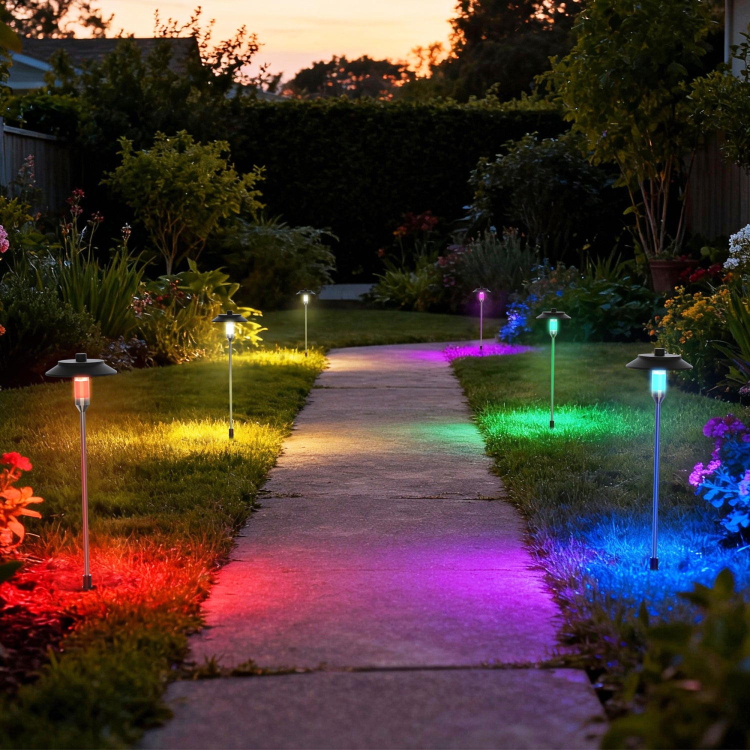 Pathway Lights with Remote, Black, IP65