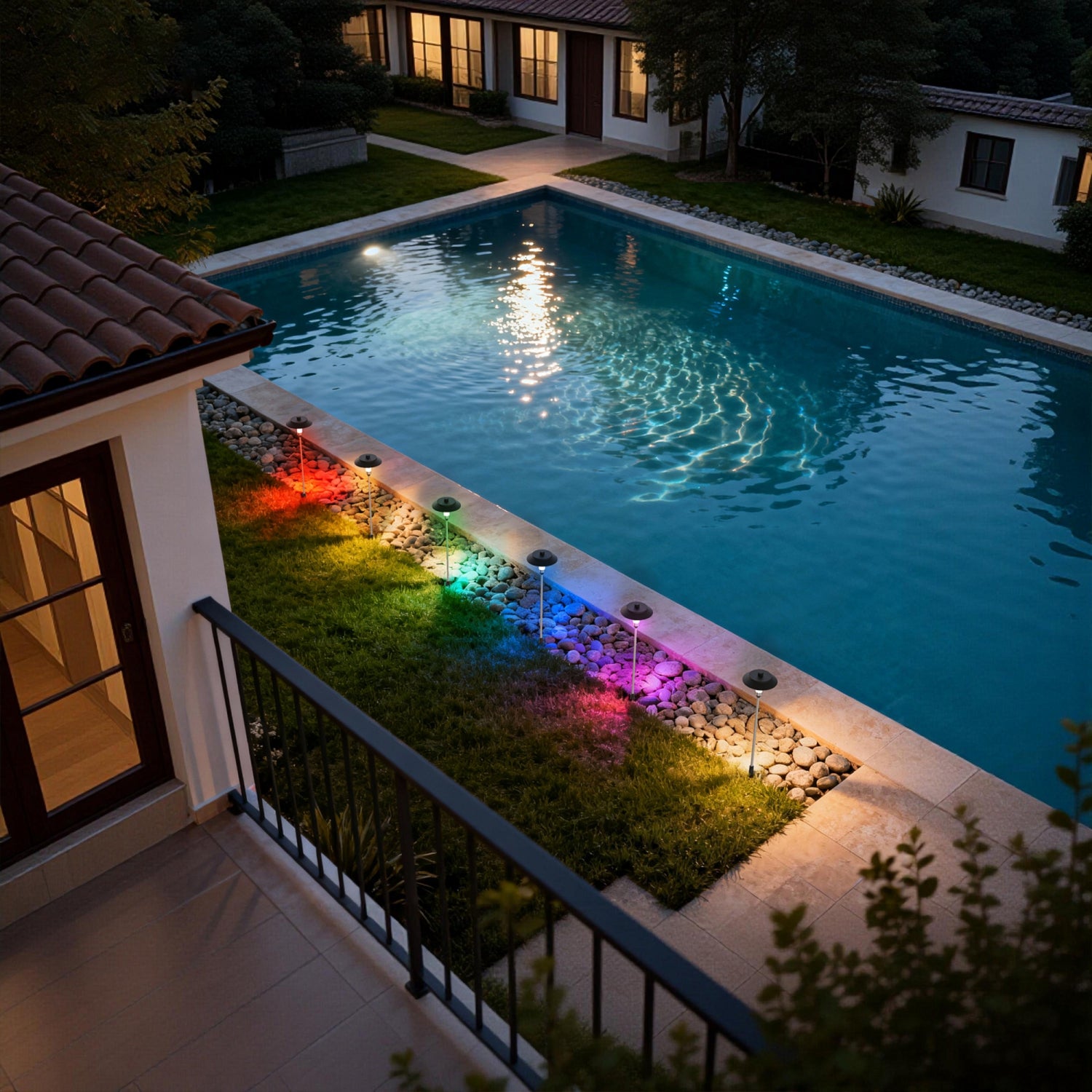 Pathway Lights with Remote, Black, IP65