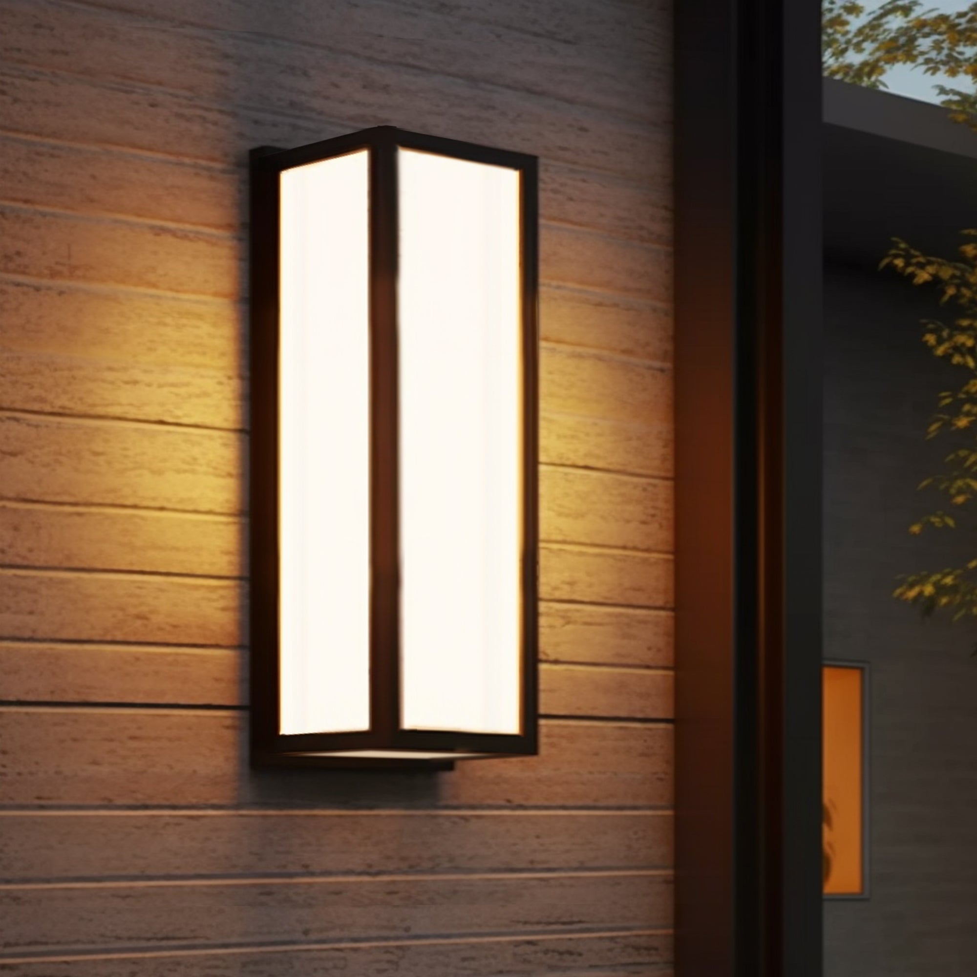 Outdoor Porch Light Wall Lantern Sconce, Black