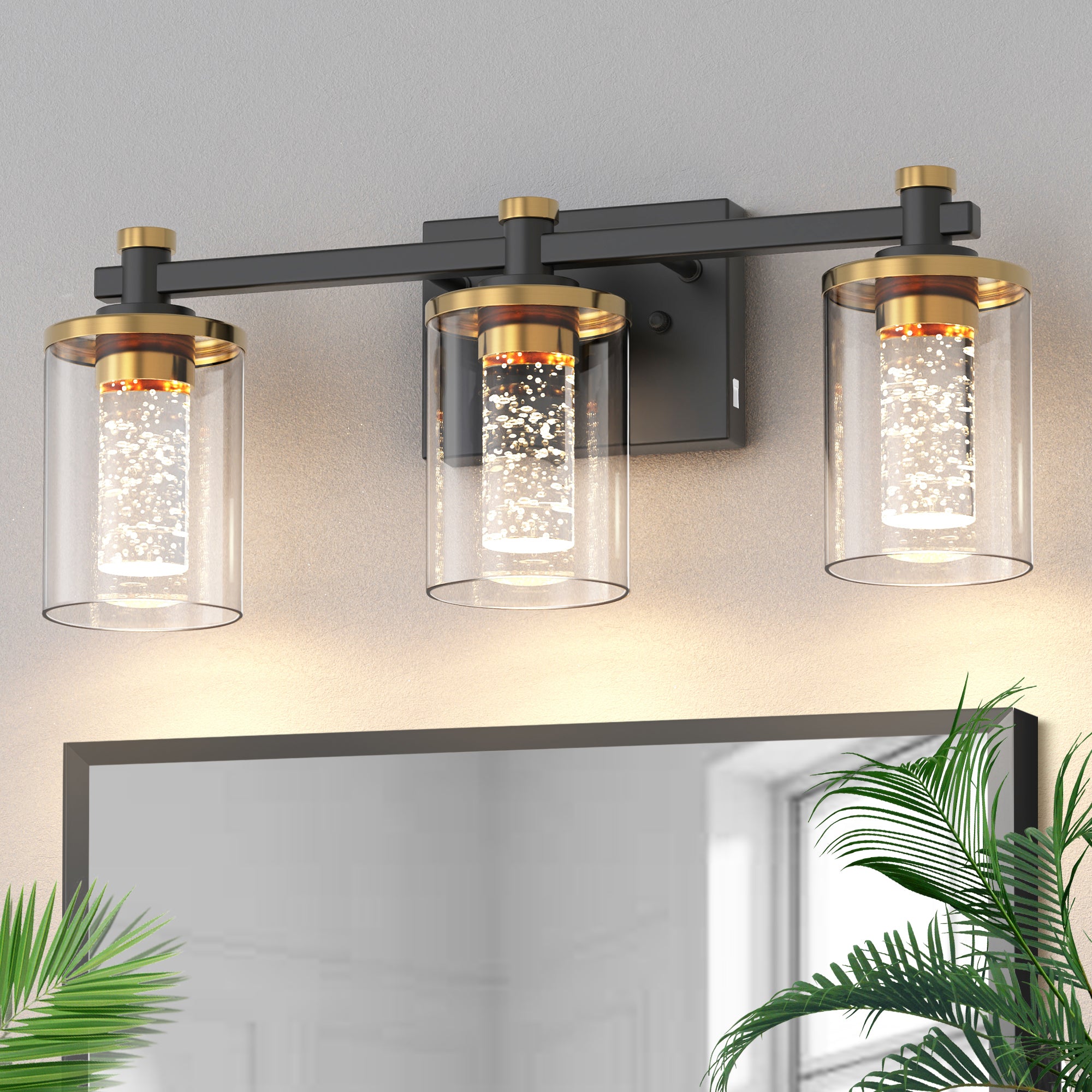 Vanity Light, Black and Gold