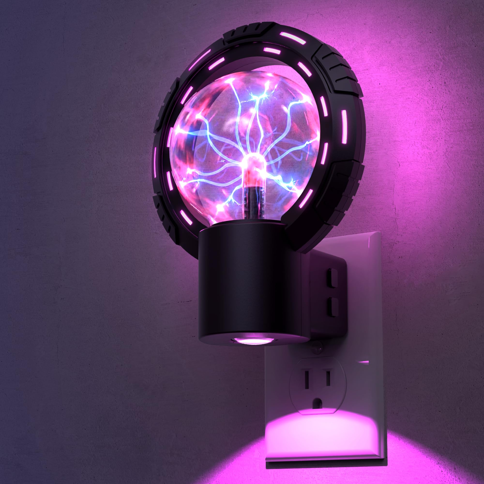 L LOHAS LED RGB Globe Plasma Plug-in Night Light