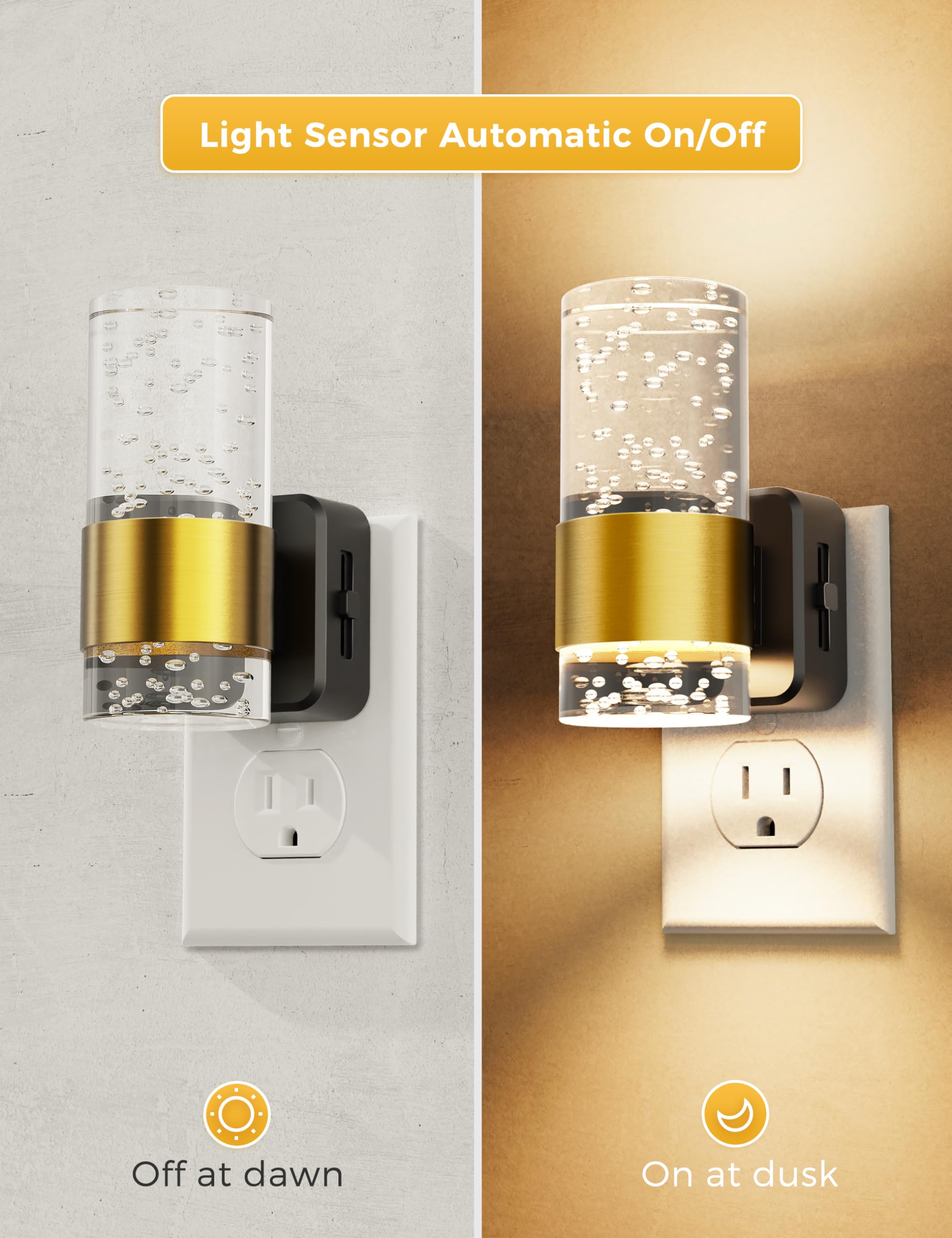 L LOHAS LED Dimmable Acrylic Night Lights Plug into Wall