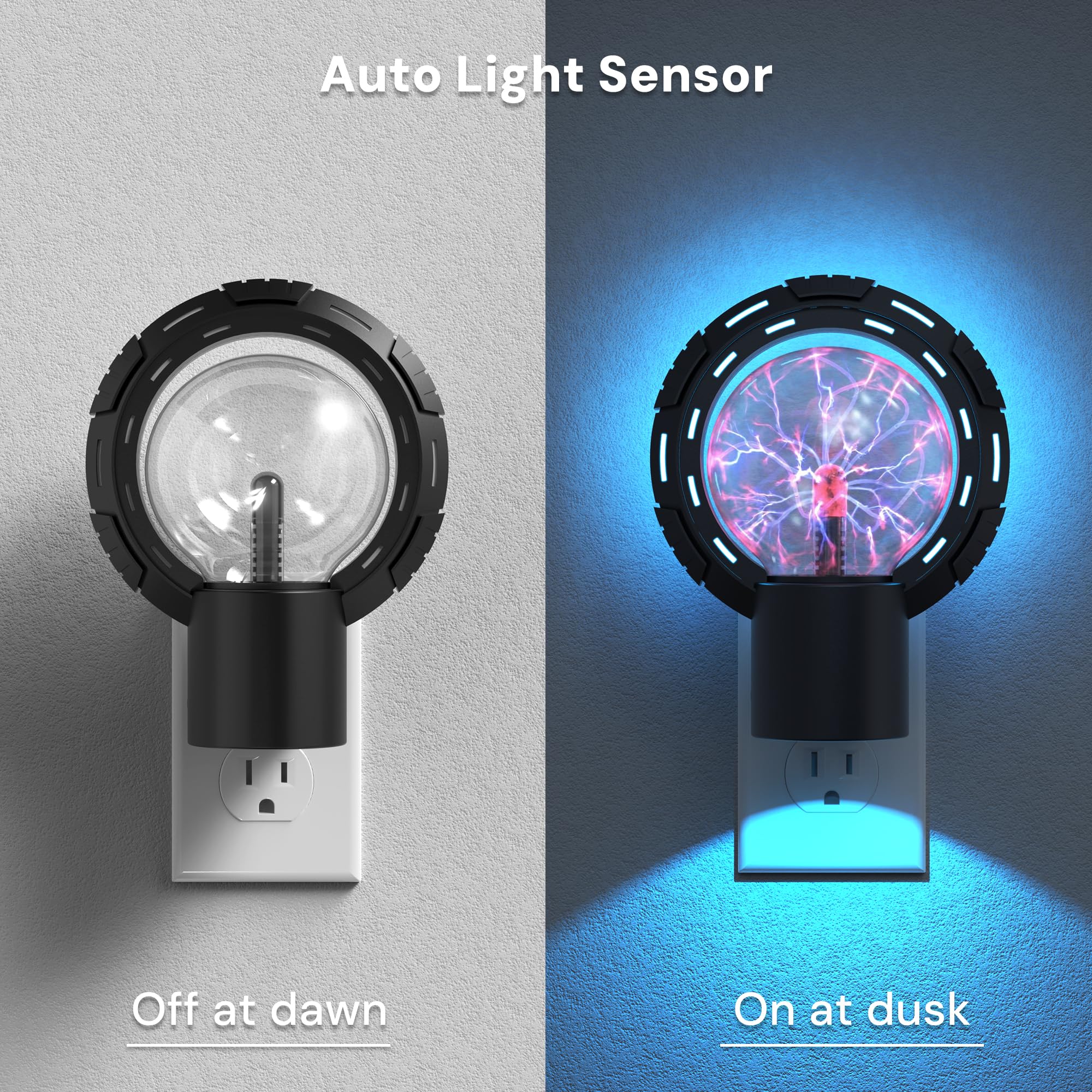 L LOHAS LED RGB Globe Plasma Plug-in Night Light