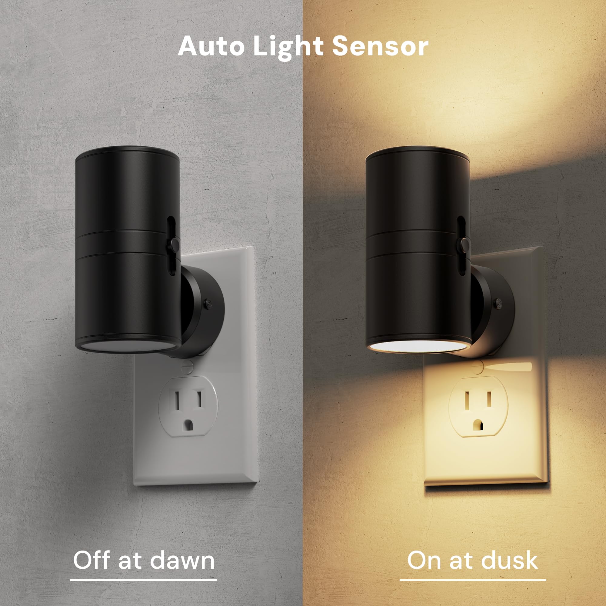 L LOHAS LED 5CCT Adjustable 330° Rotating Night Light – Plug-in Wall