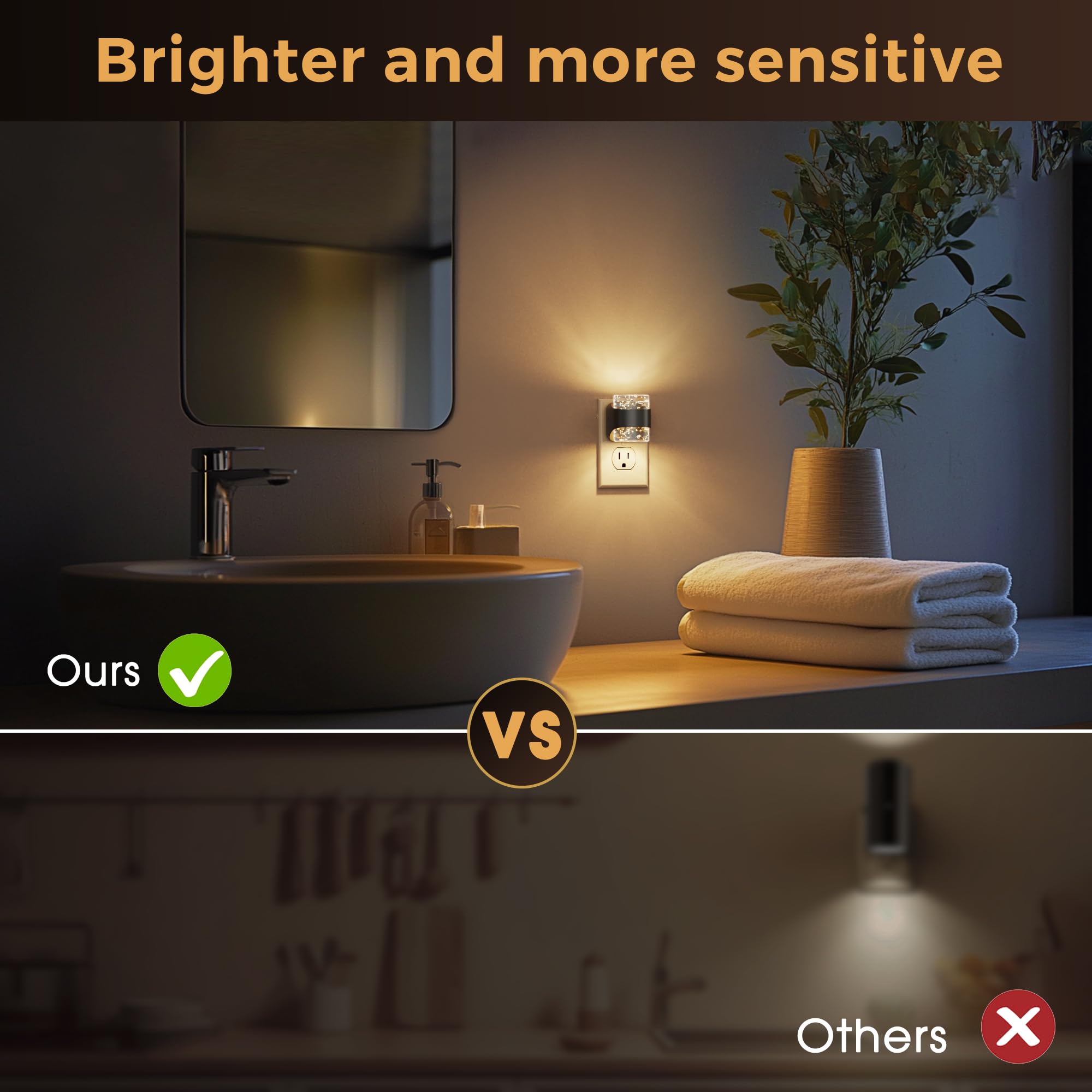 L LOHAS LED 3CCT Adjustable Bubble Night Lights Plug into Wall