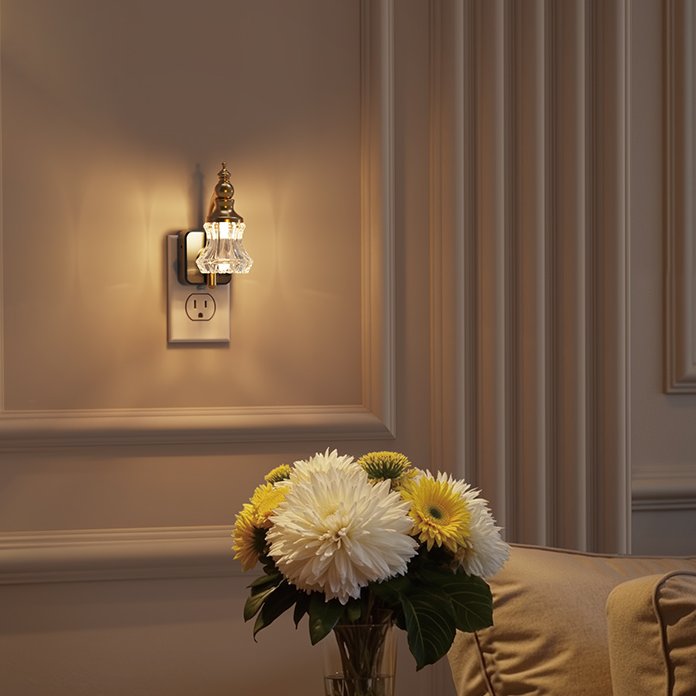 Plug-in Night Light Floral Style