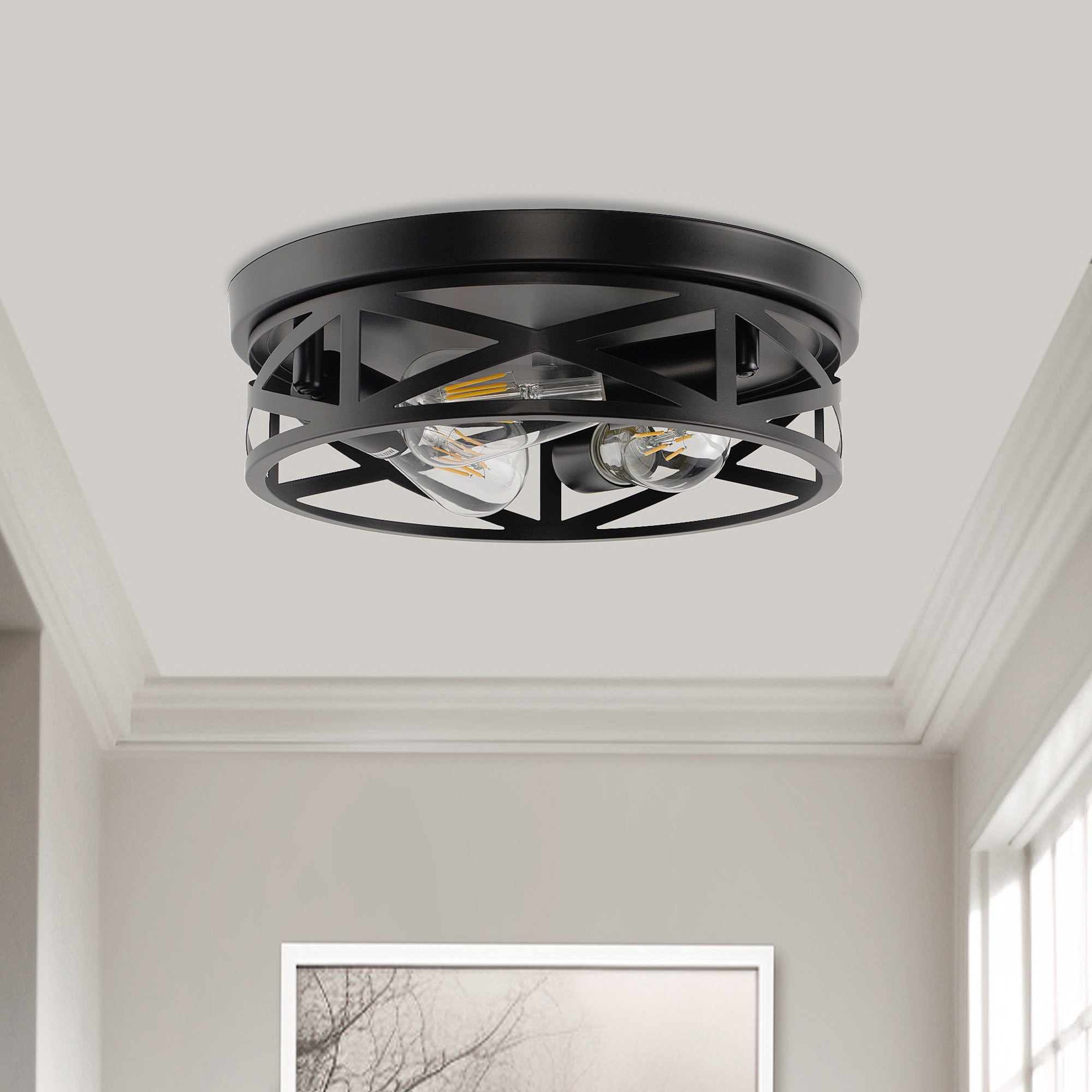 Flush Mount Ceiling Light with No Bulbs Included