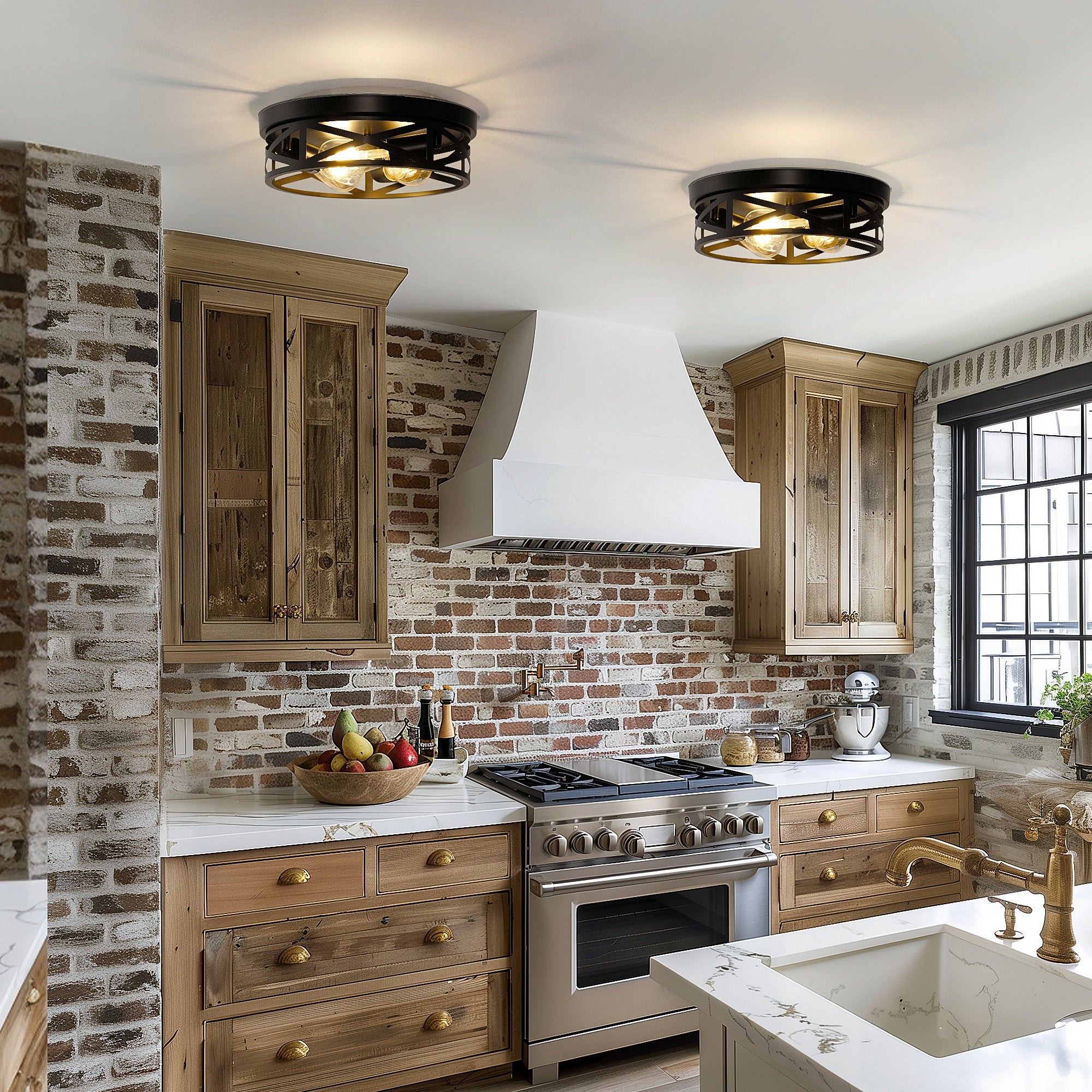 Flush Mount Ceiling Light with No Bulbs Included