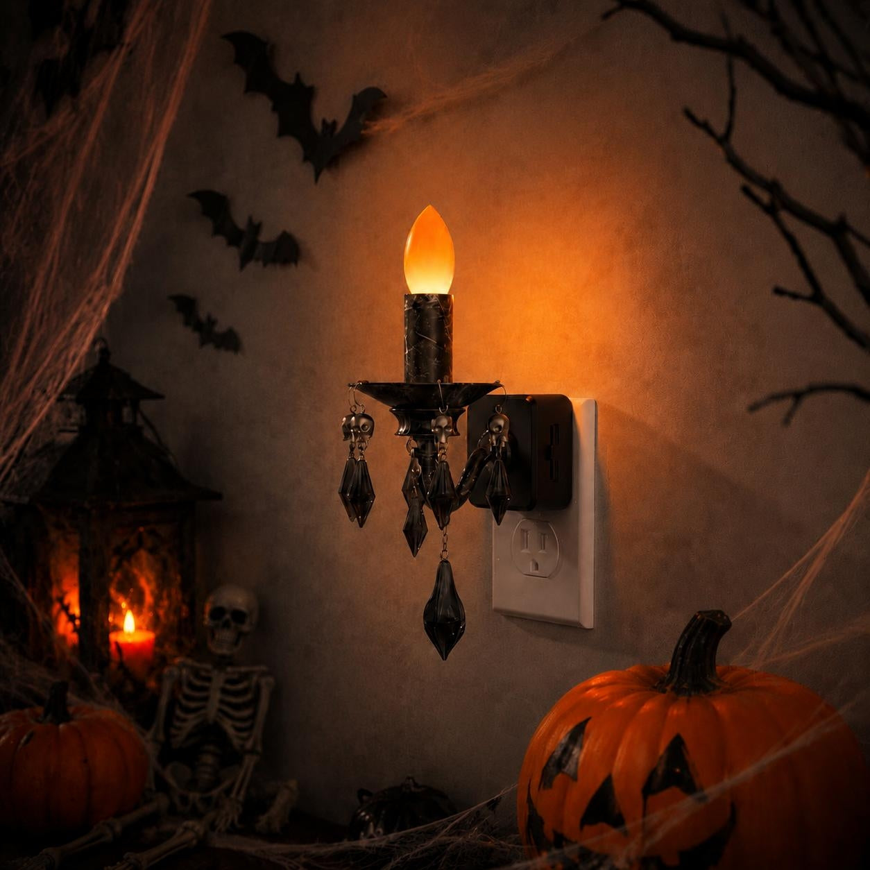 Halloween Gothic Candle Plug-In Night Light