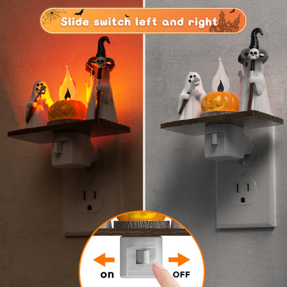 Halloween Ghost Campfire Plug-In Night Light