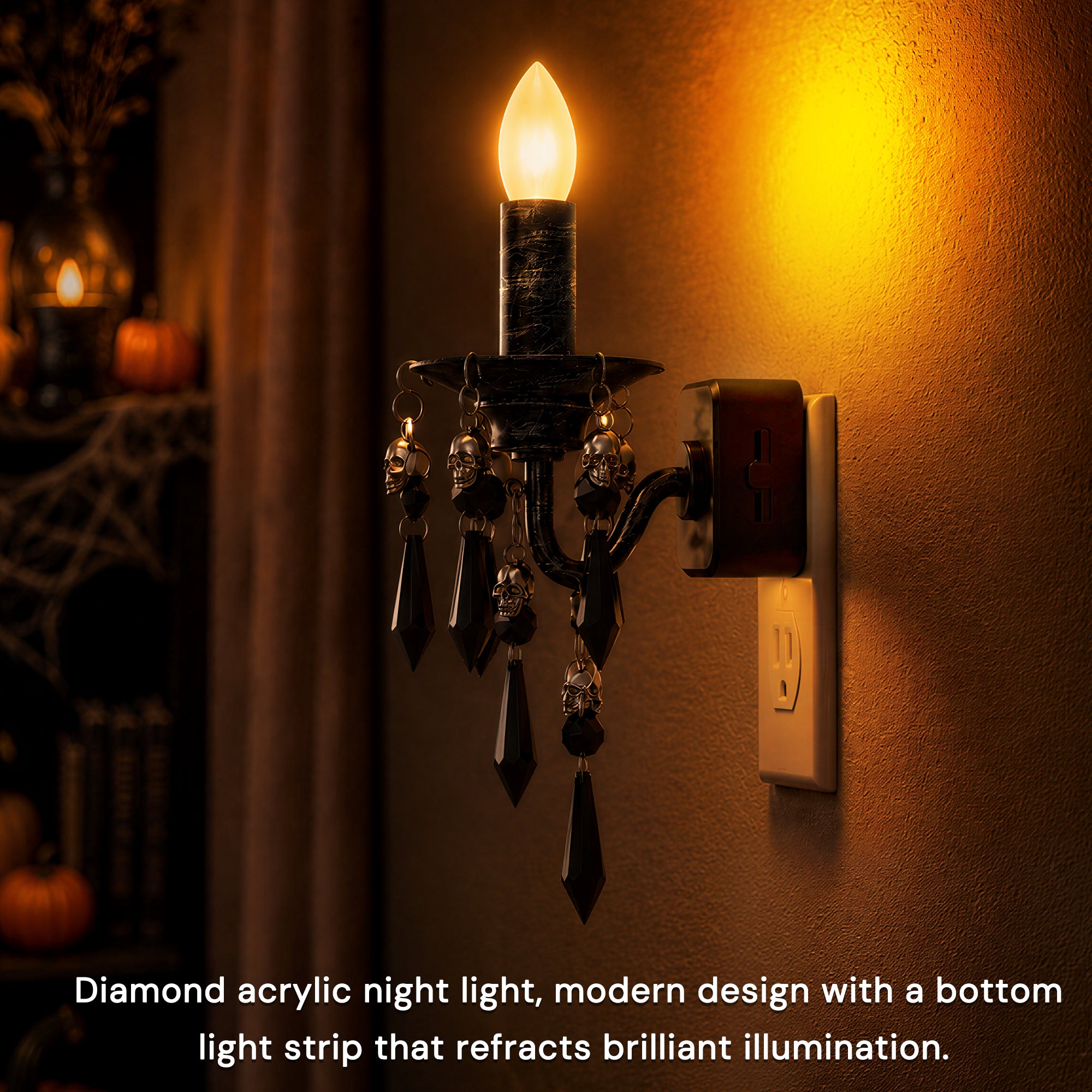 Halloween Gothic Candle Plug-In Night Light