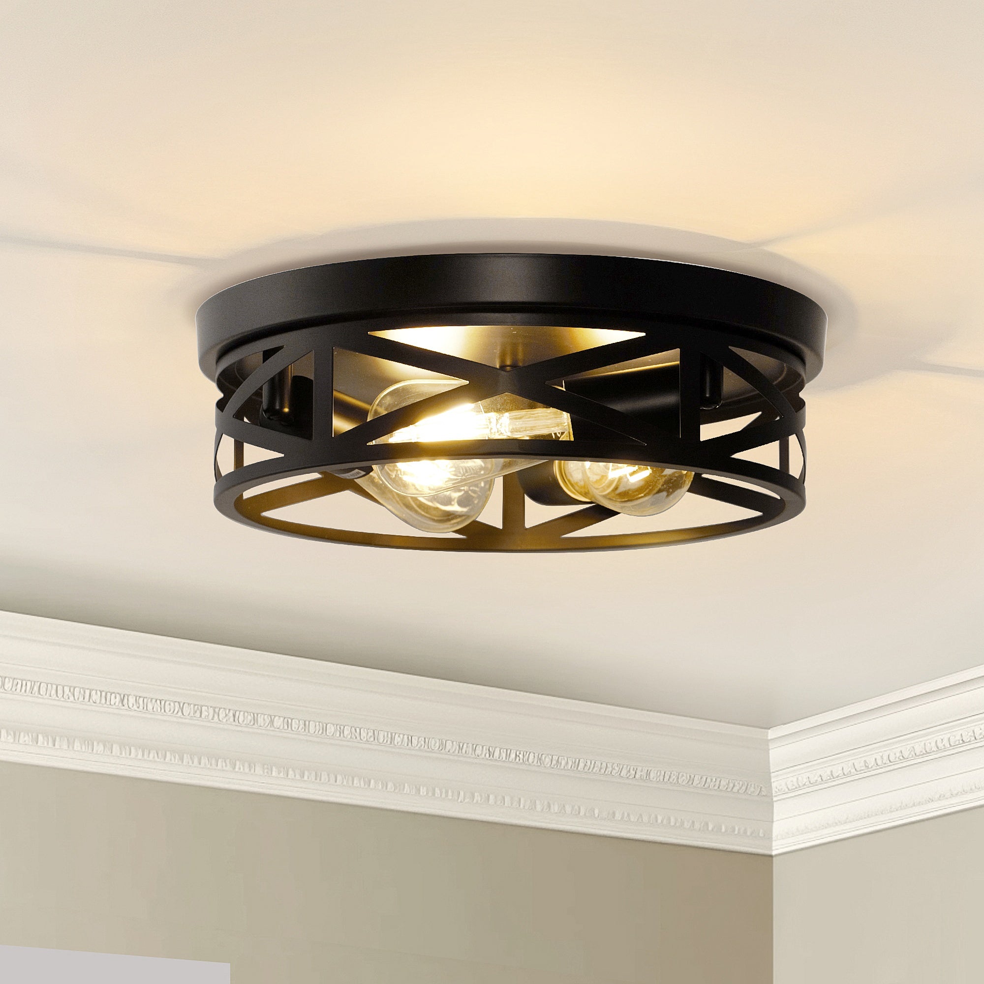 Flush Mount Ceiling Light with No Bulbs Included