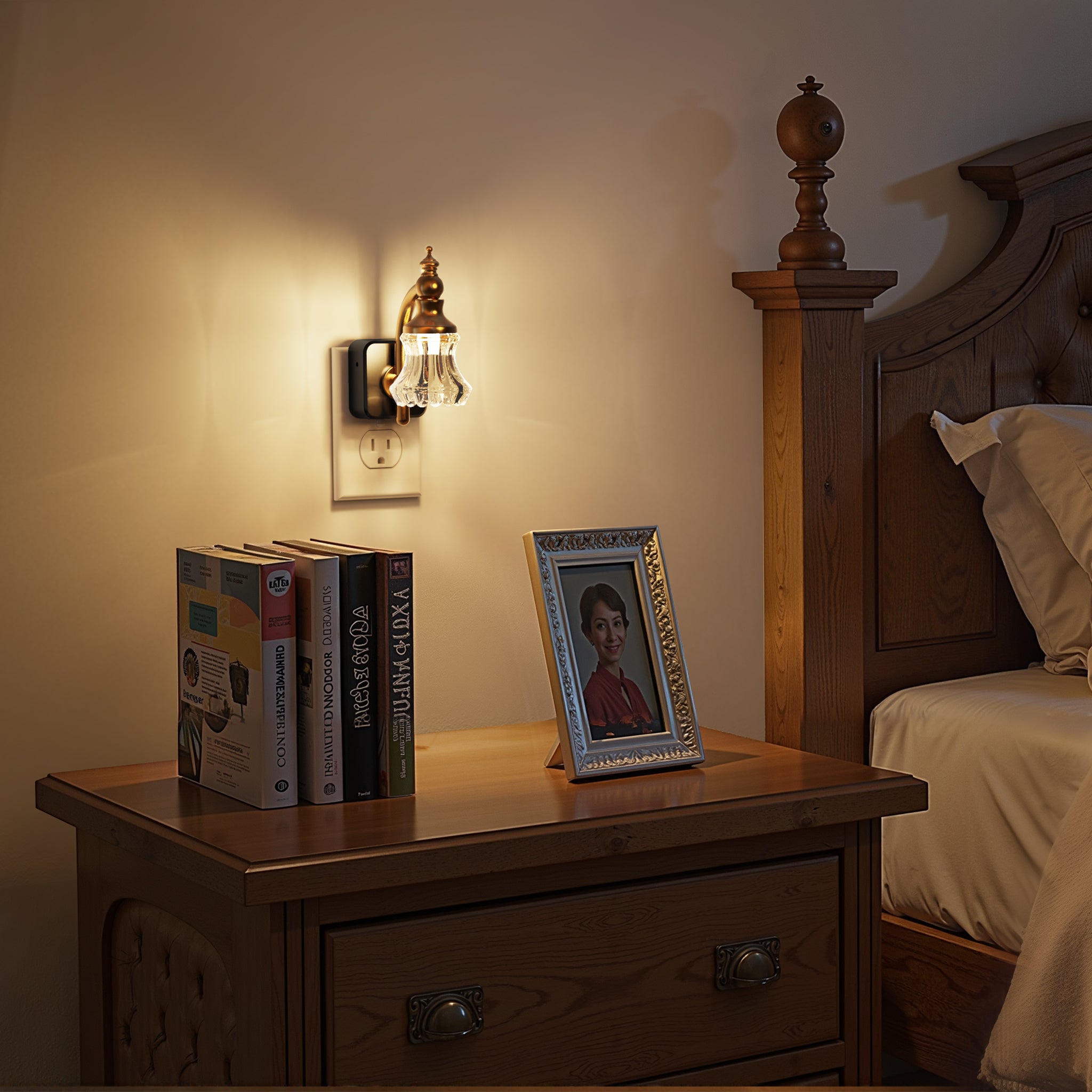 Plug-in Night Light Floral Style