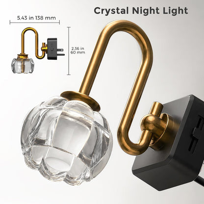 Glass Tulip/Pumpkin Plug-in Night Light - [lohasled]
