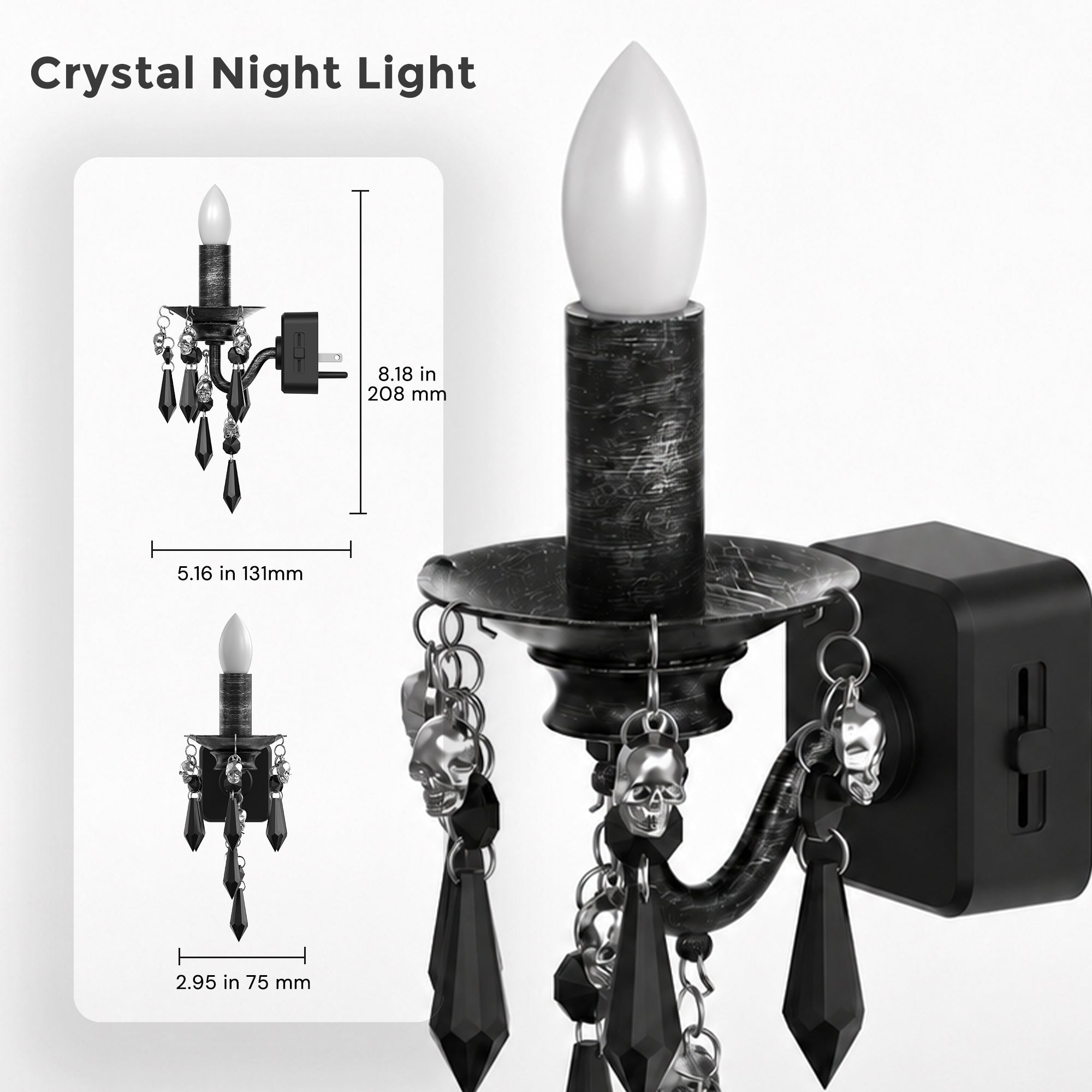 Halloween Gothic Candle Plug-In Night Light