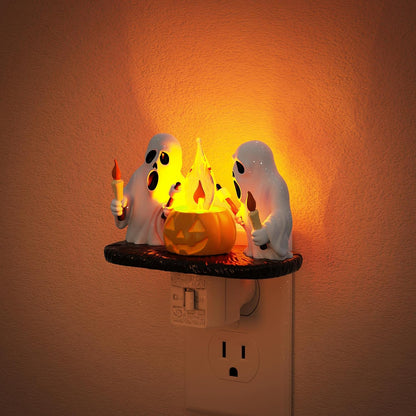 Halloween Ghost Campfire Plug-In Night Light
