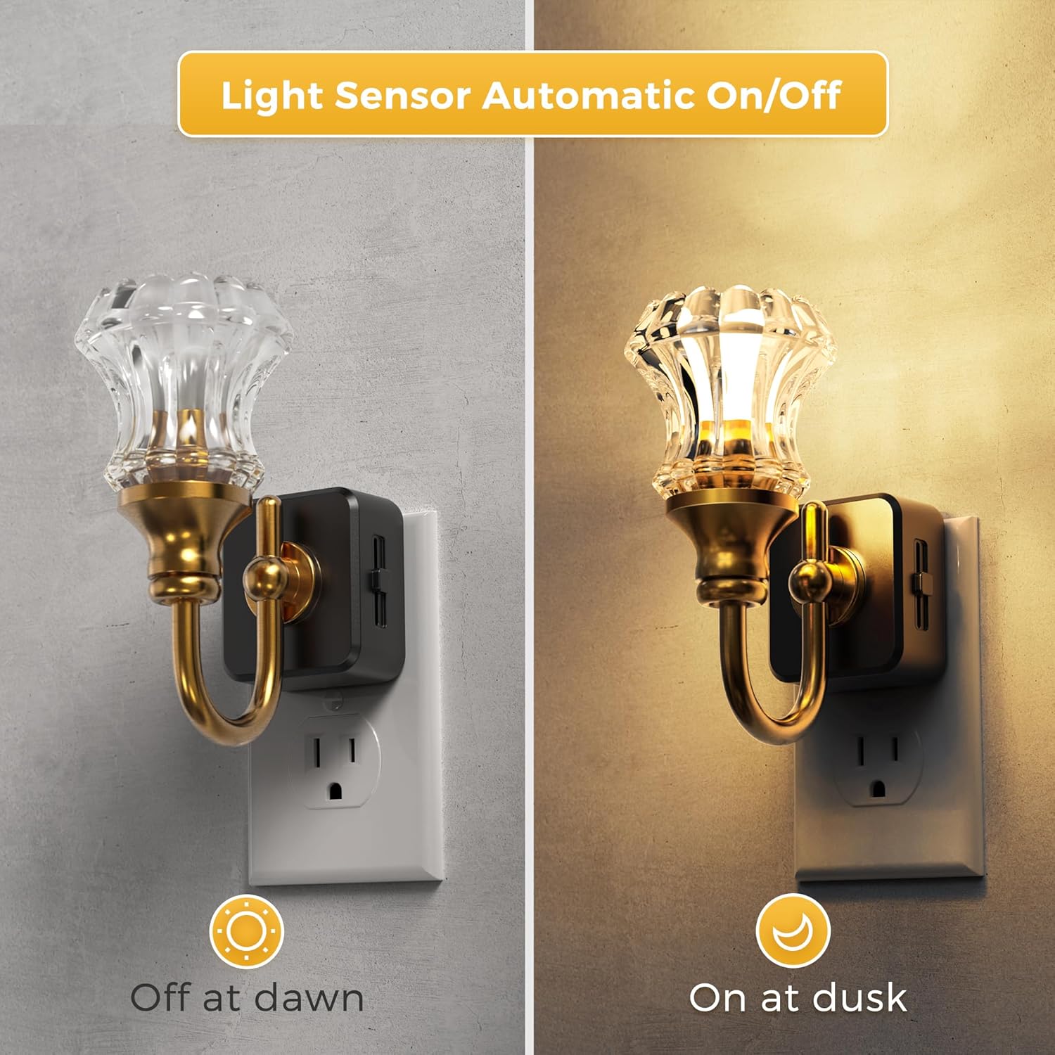 Plug-in Night Light Floral Style (Up)