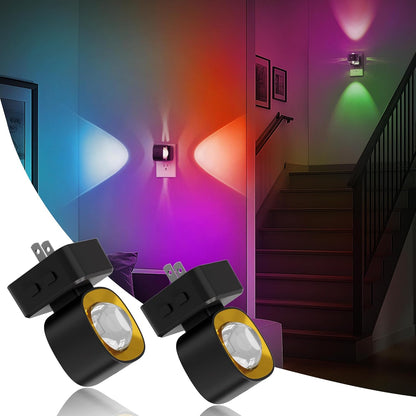 Plug-in Night Light Wall Sconce Style Up & Down Projection