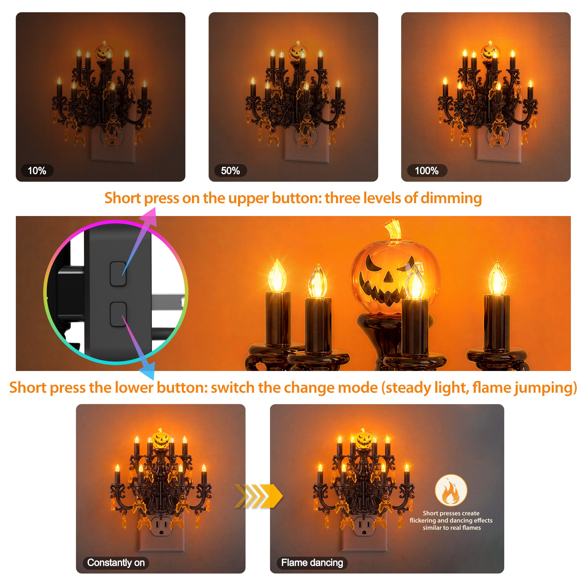 Halloween Gothic Chandelier Plug-In Night Light