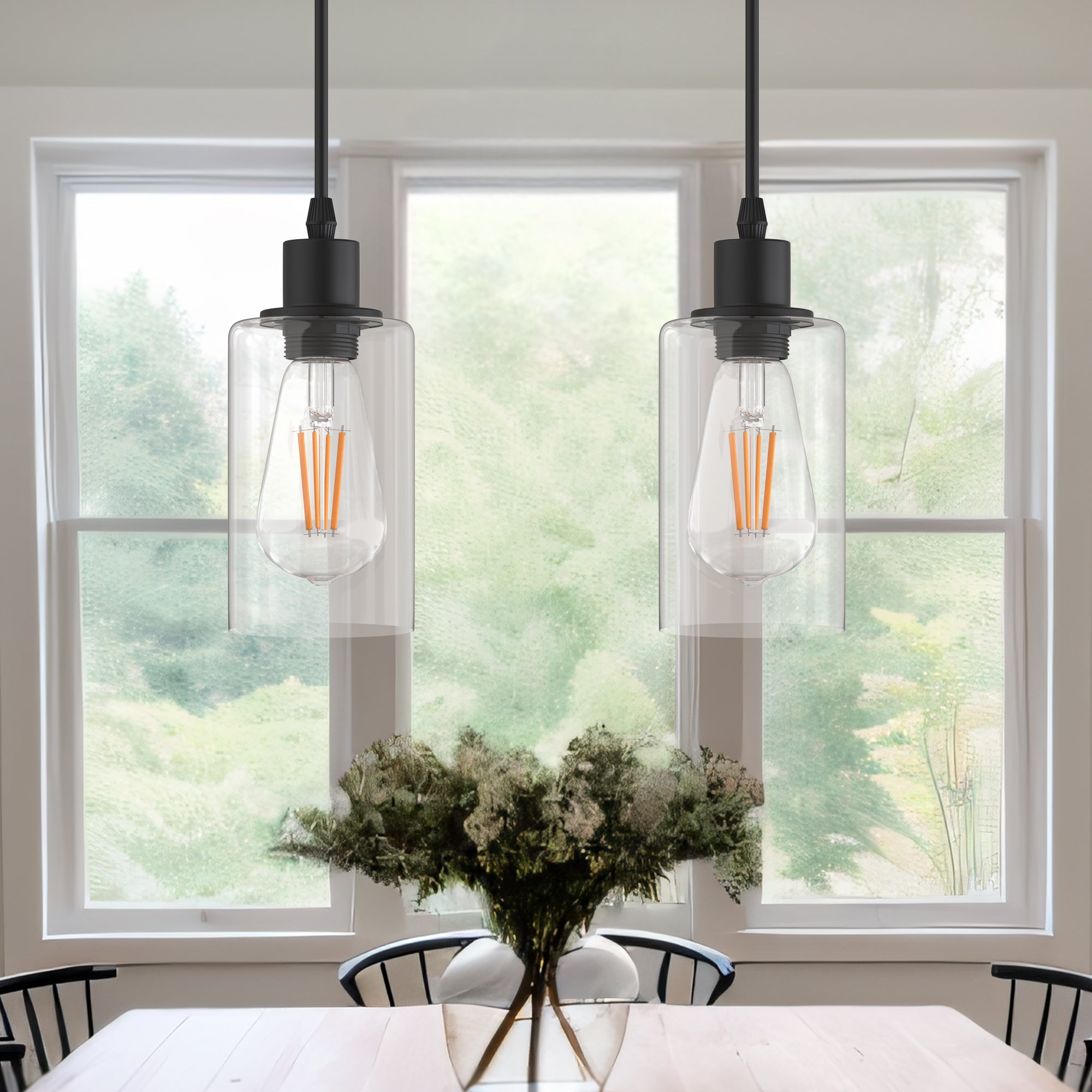 Modern Matte Black Pendant Light