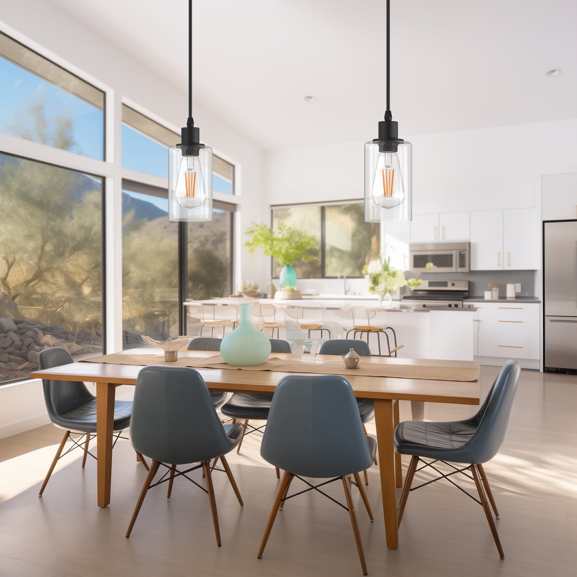 Modern Matte Black Pendant Light