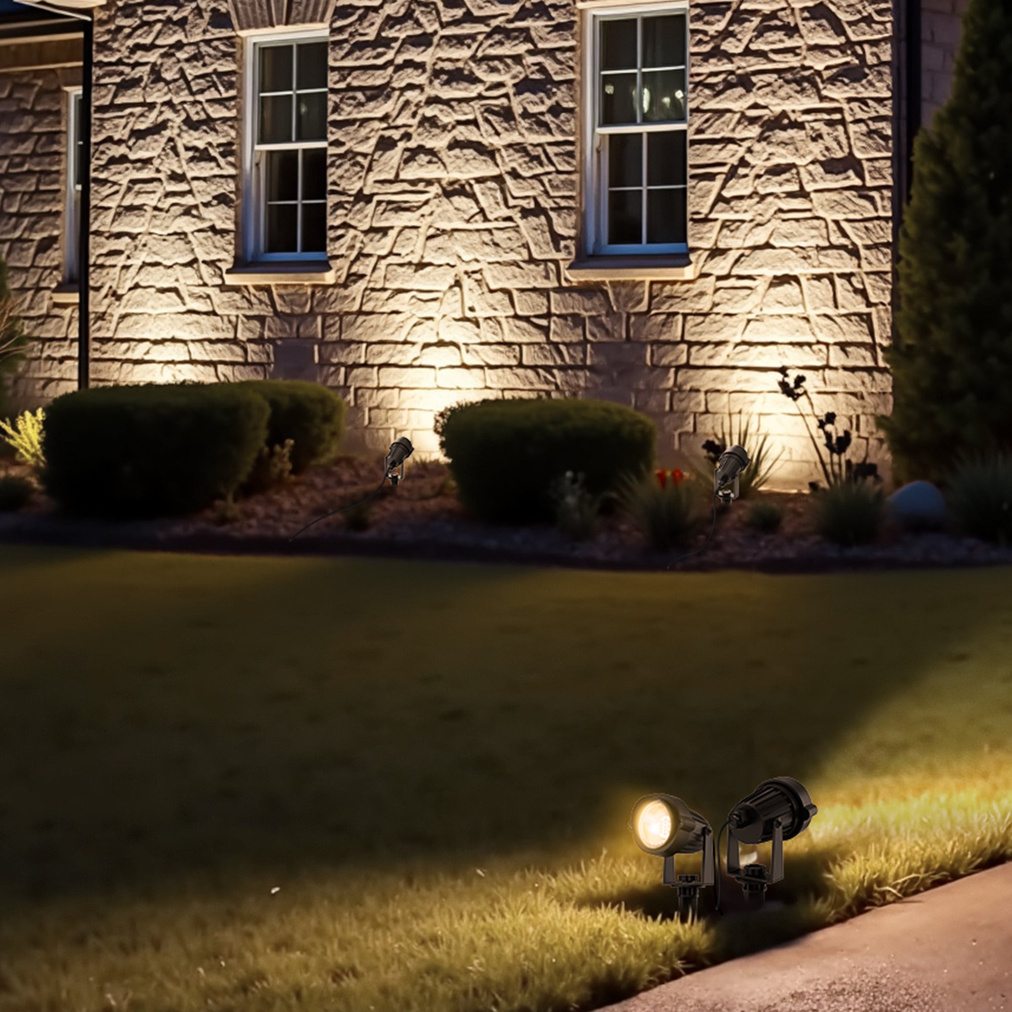 Outdoor Spotlight, IP66 Waterproof Plug in Spot Lights