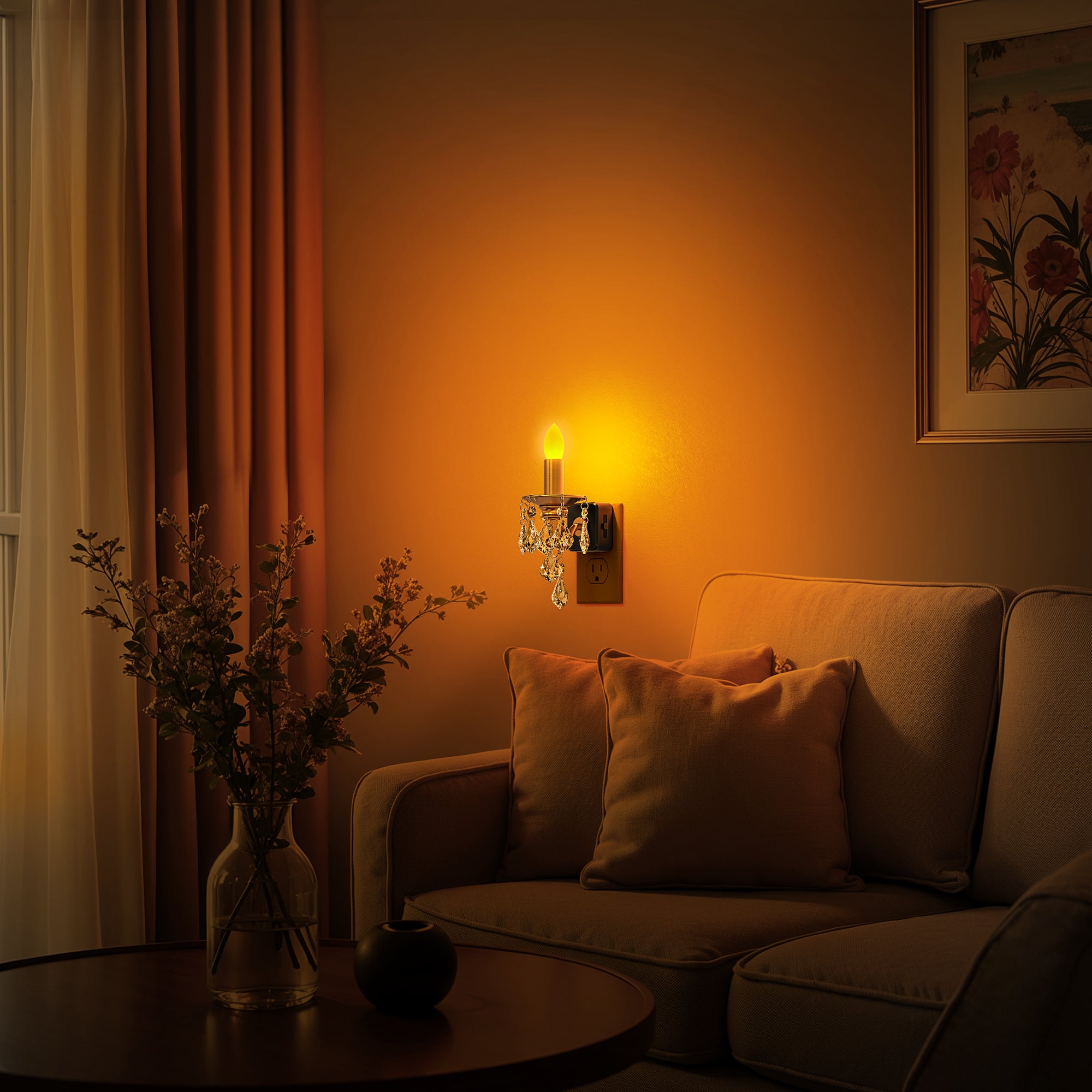 Plug-in Night Light Flameless Candle Style