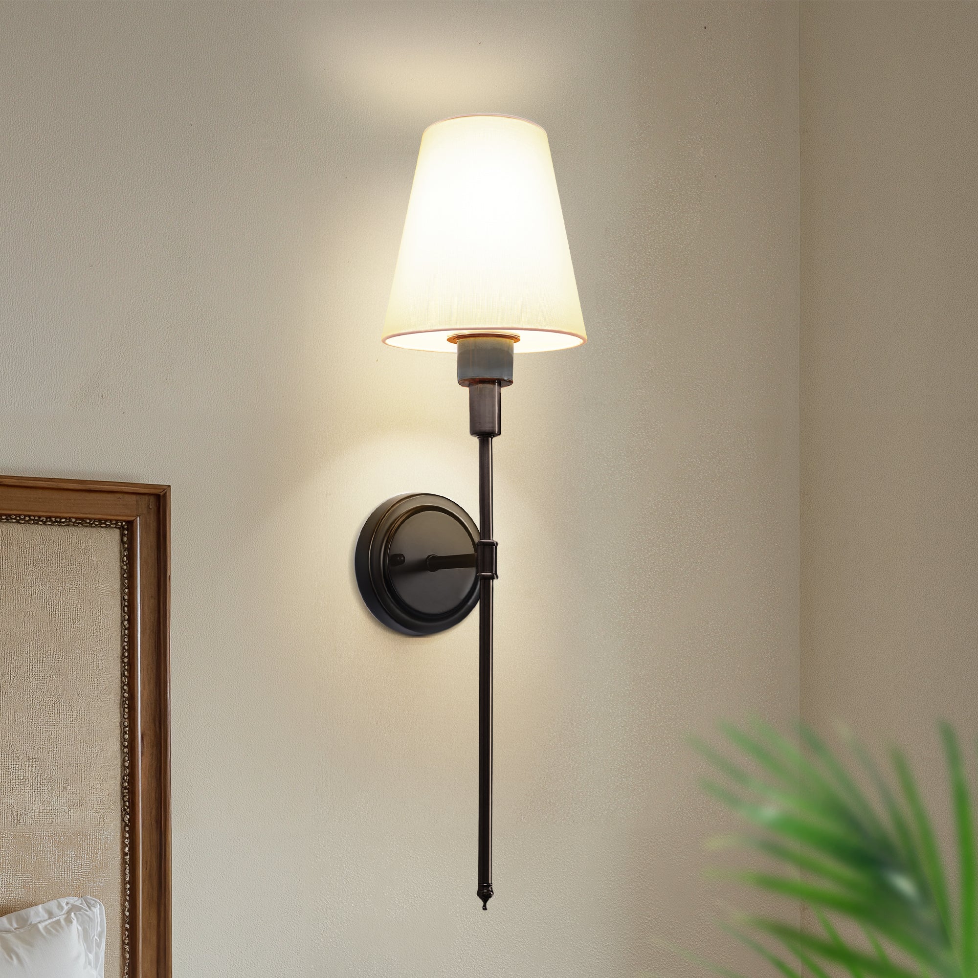 Wall Sconce Battery Operated, Gold with 15 Color Modes