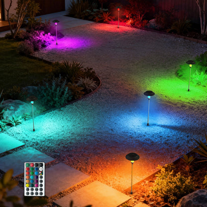 Pathway Lights with Remote, Black, IP65
