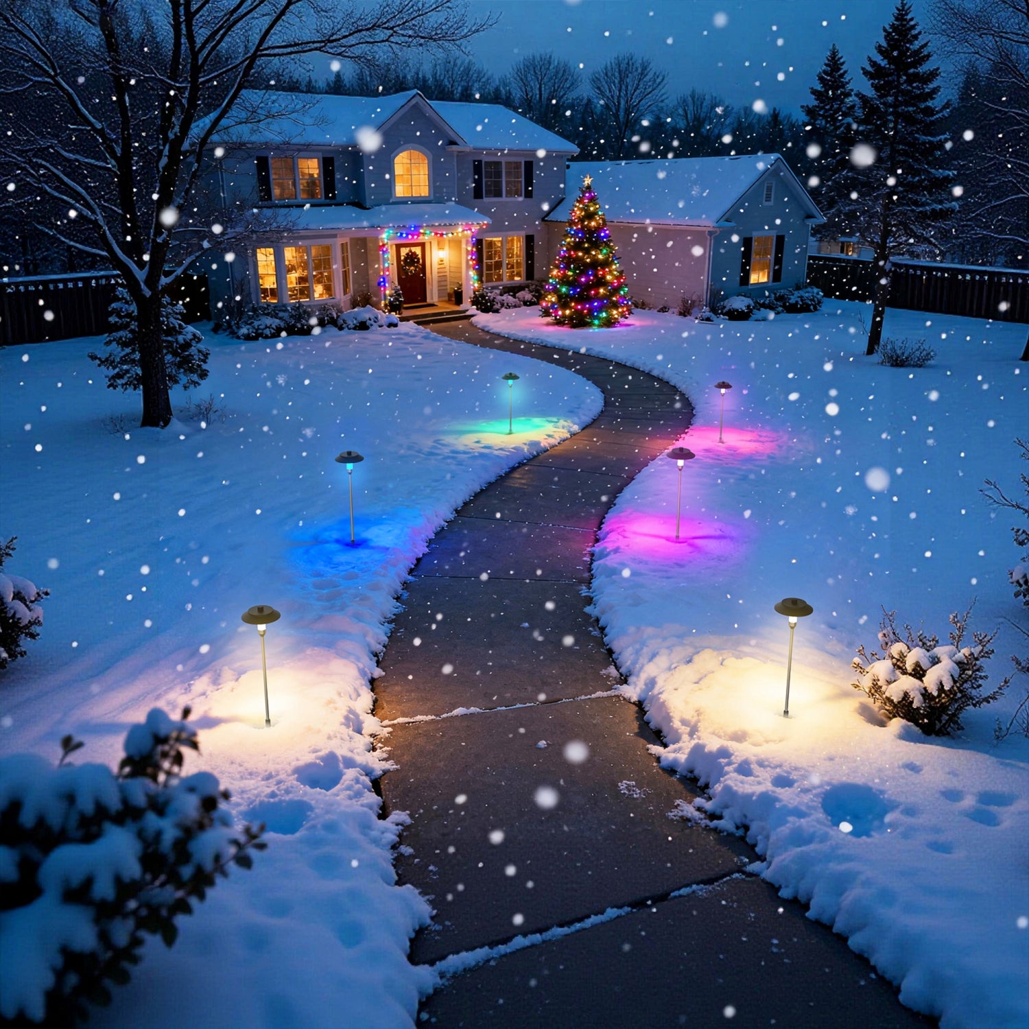 Pathway Lights with Remote, Black, IP65