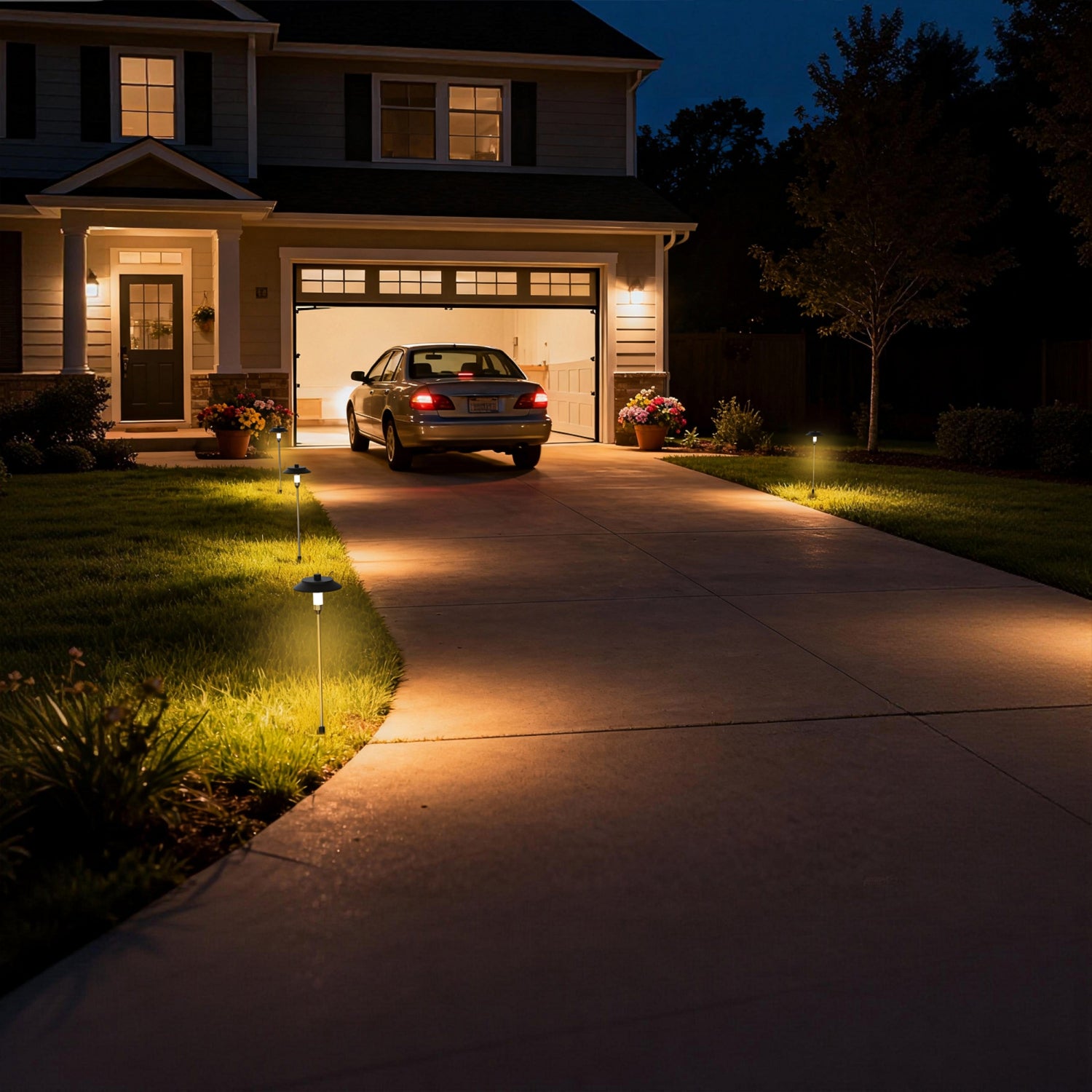Pathway Lights with Remote, Black, IP65
