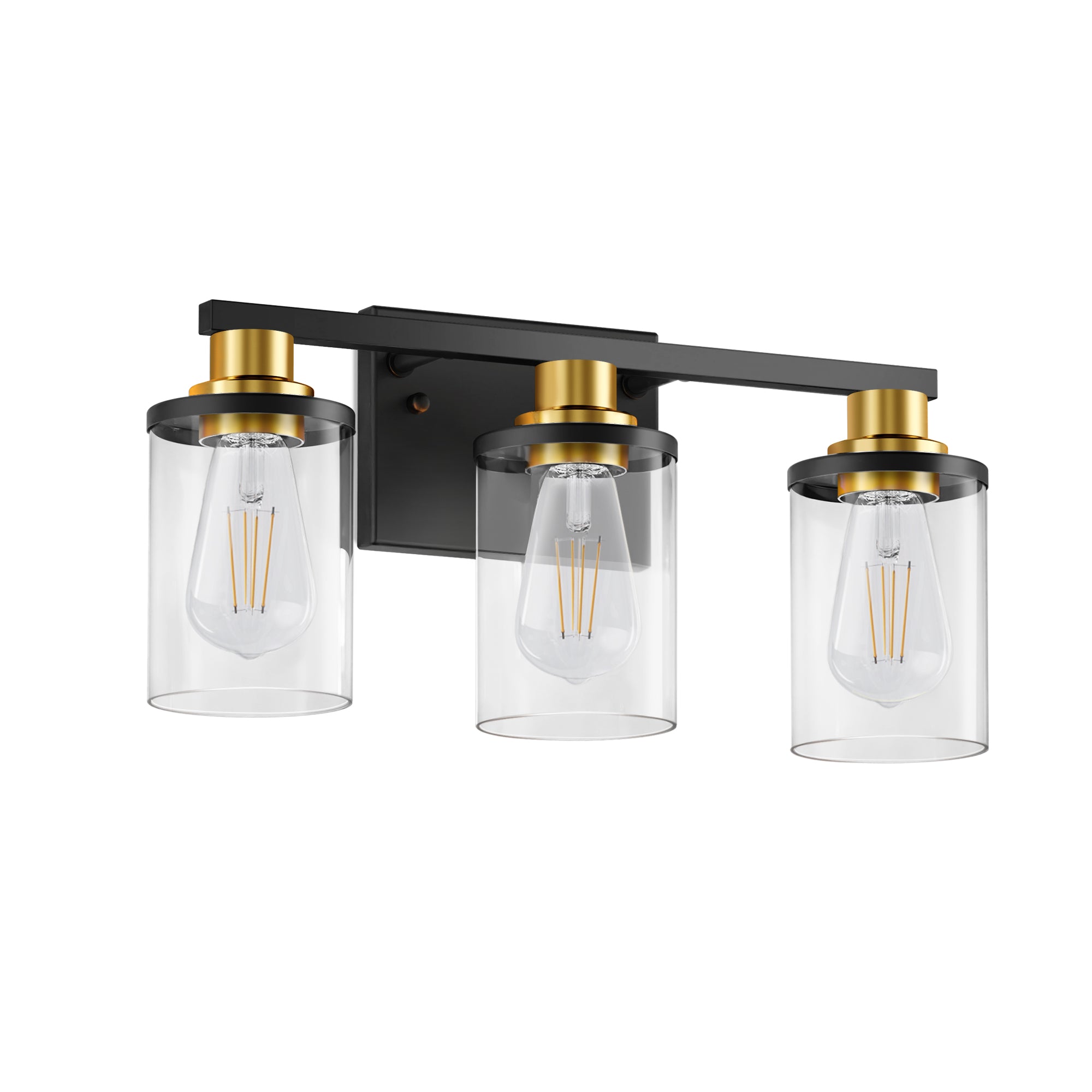 Vanity Light Over Mirror with Clear Glass Shade