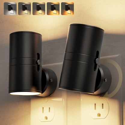 L LOHAS LED 5CCT Adjustable 330° Rotating Night Light – Plug-in Wall