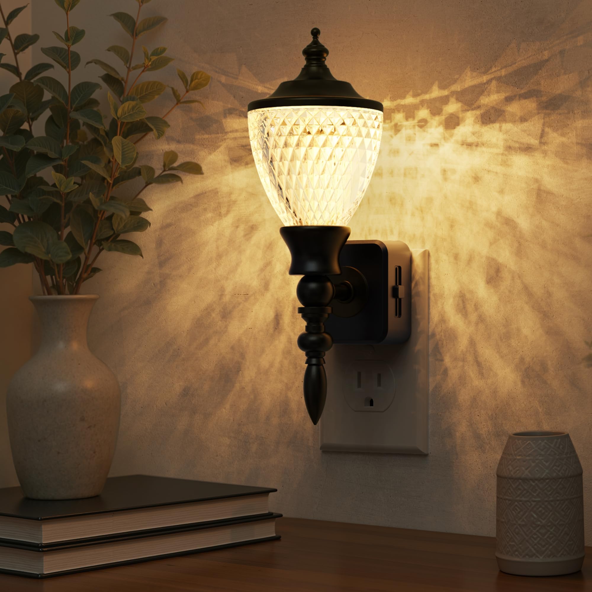 L LOHAS LED Vintage Farmhouse Night Lights Plug into Wall