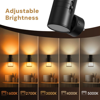 L LOHAS LED 5CCT Adjustable 330° Rotating Night Light – Plug-in Wall
