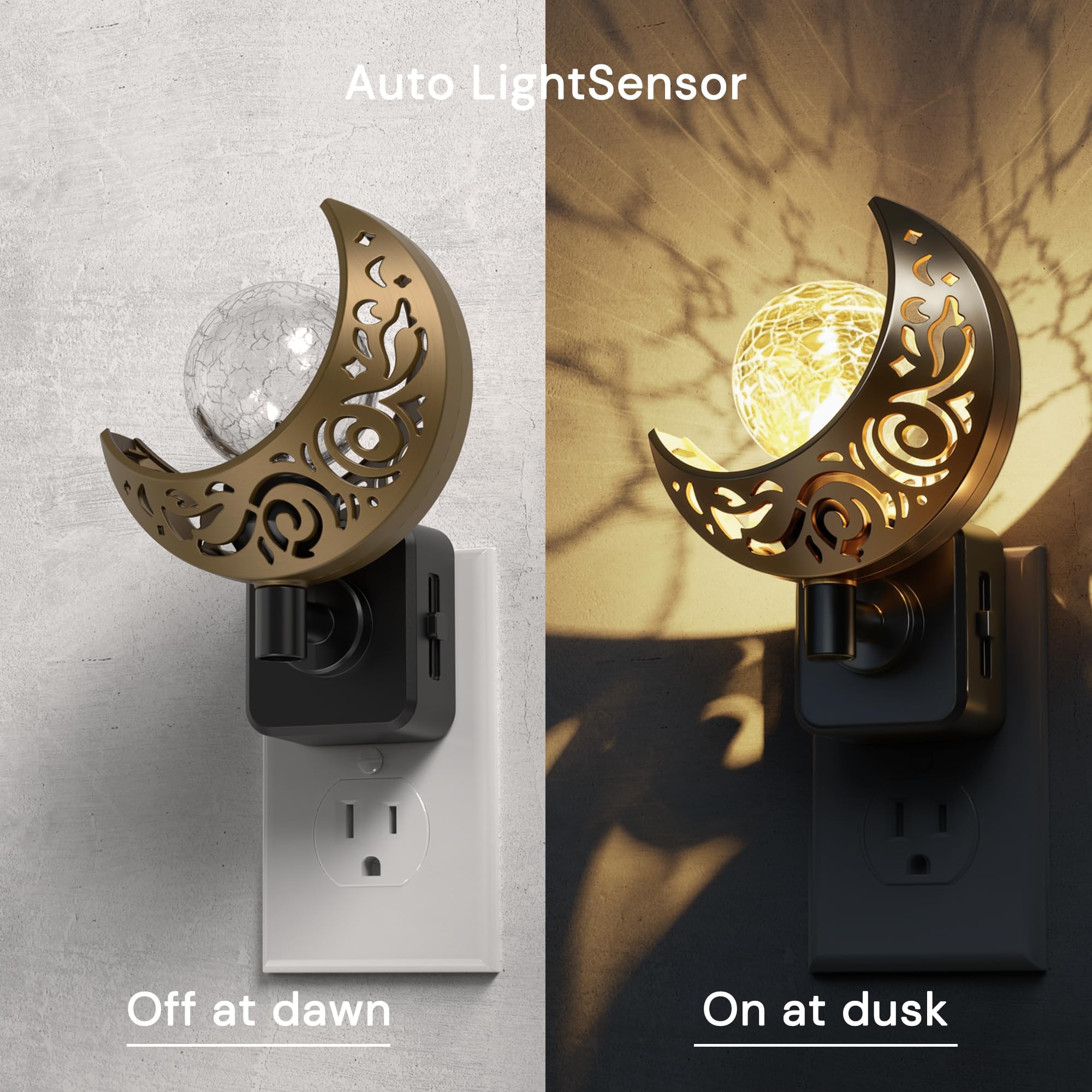 L LOHAS LED Moon Sphere Decor Plug-in Night Light