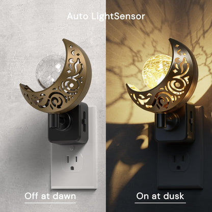 L LOHAS LED Moon Sphere Decor Plug-in Night Light