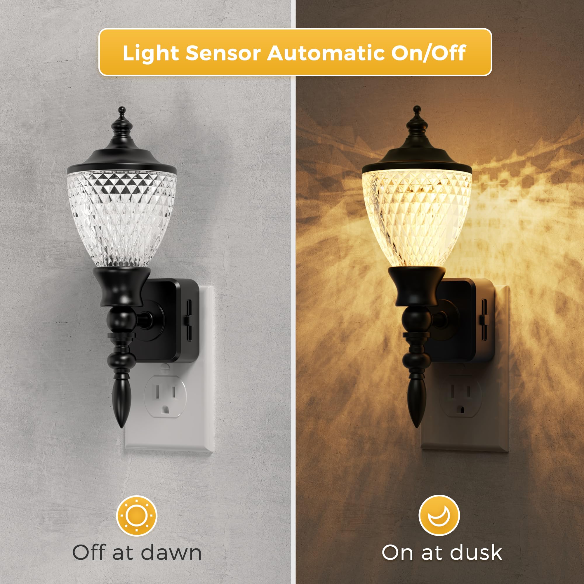 L LOHAS LED Vintage Farmhouse Night Lights Plug into Wall