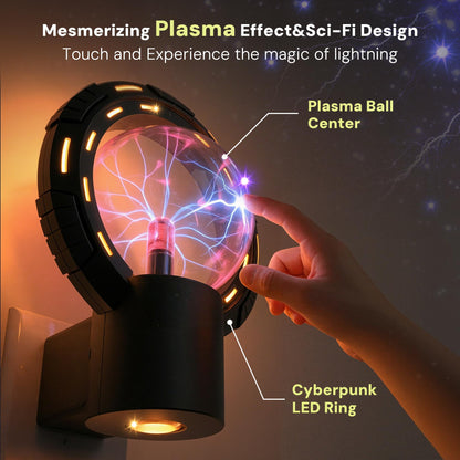 L LOHAS LED RGB Globe Plasma Plug-in Night Light