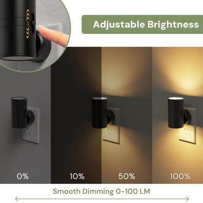 L LOHAS LED 5CCT Adjustable 330° Rotating Night Light – Plug-in Wall