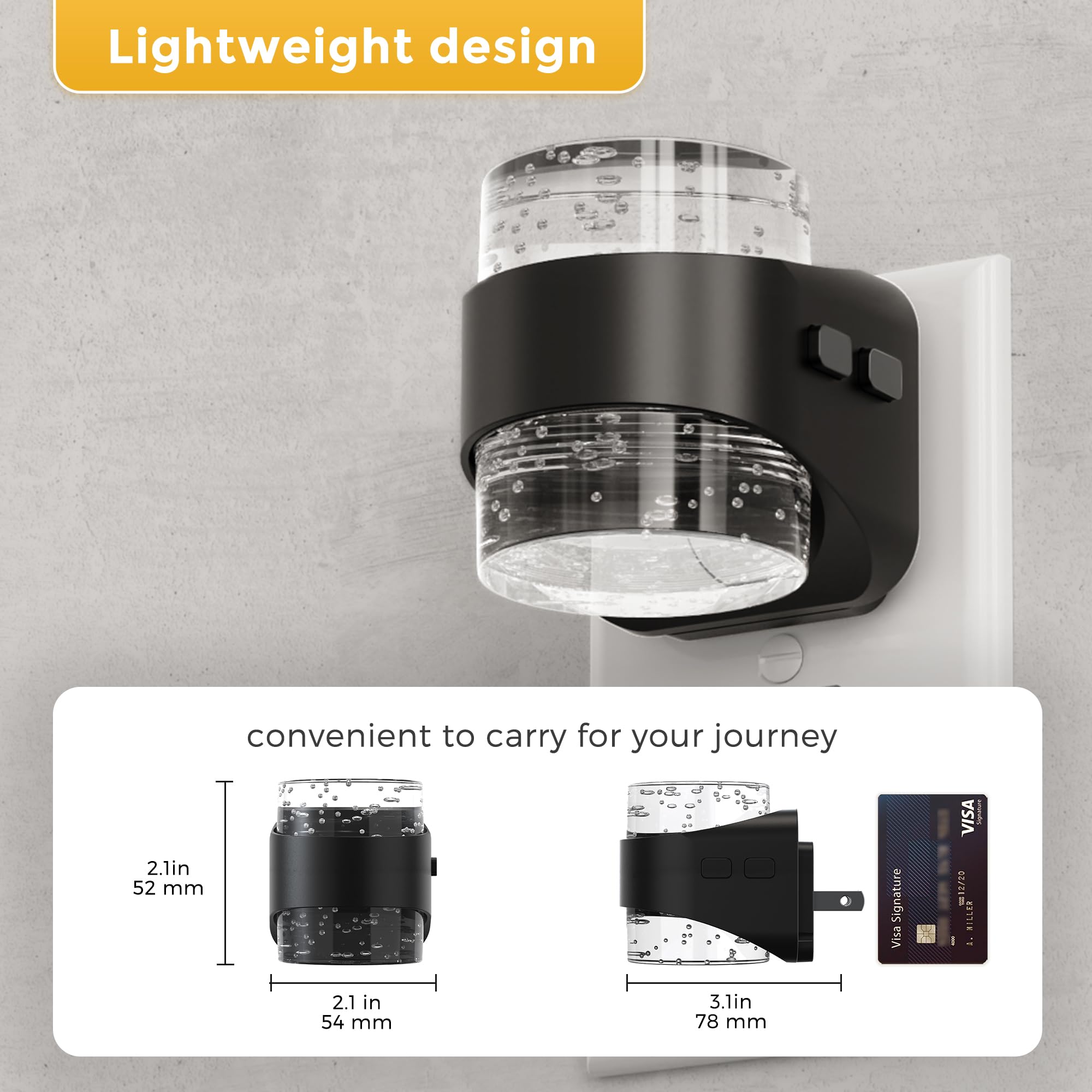L LOHAS LED 3CCT Adjustable Bubble Night Lights Plug into Wall