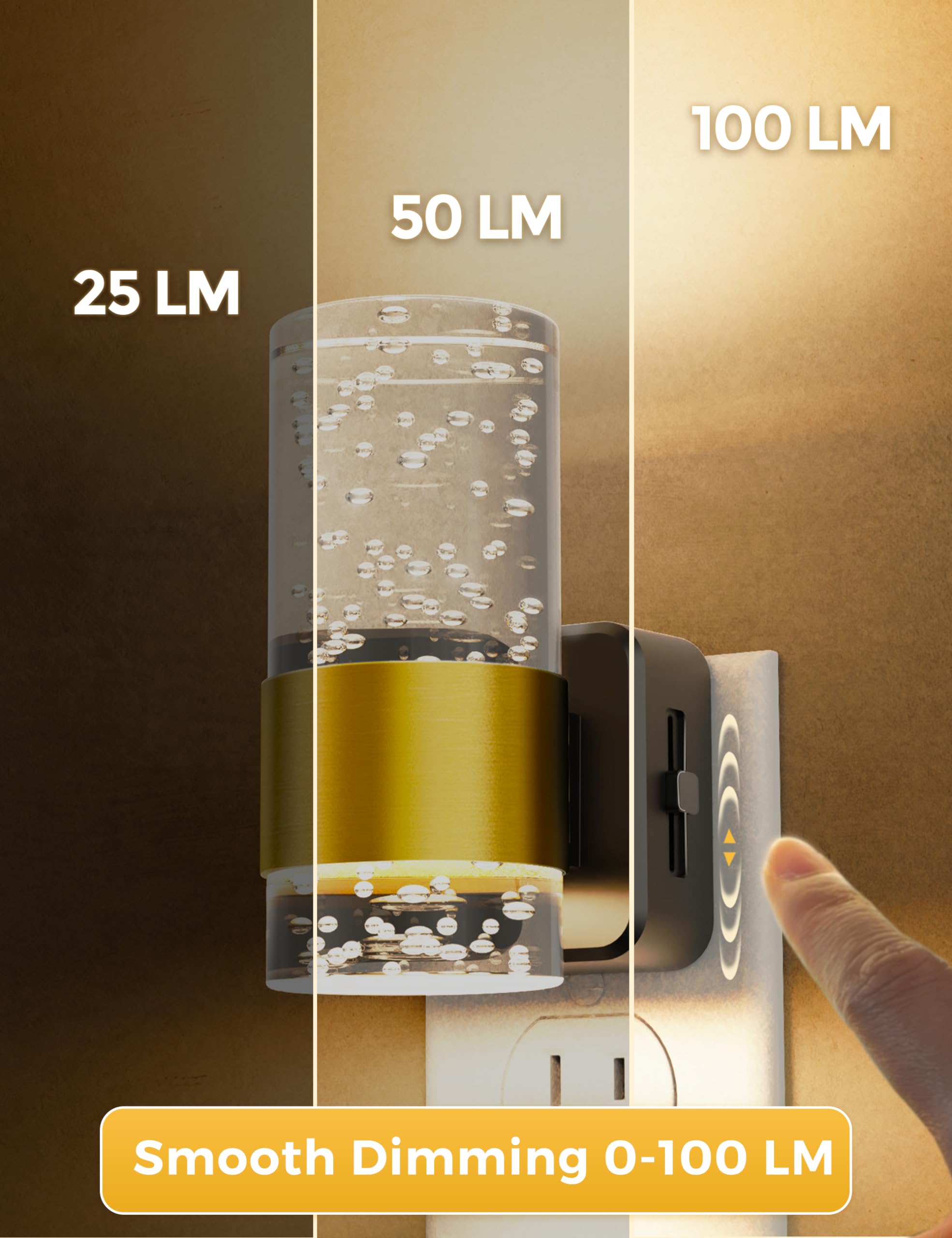 L LOHAS LED Acrylic Night Lights Plug into Wall with Auto Light Sensor